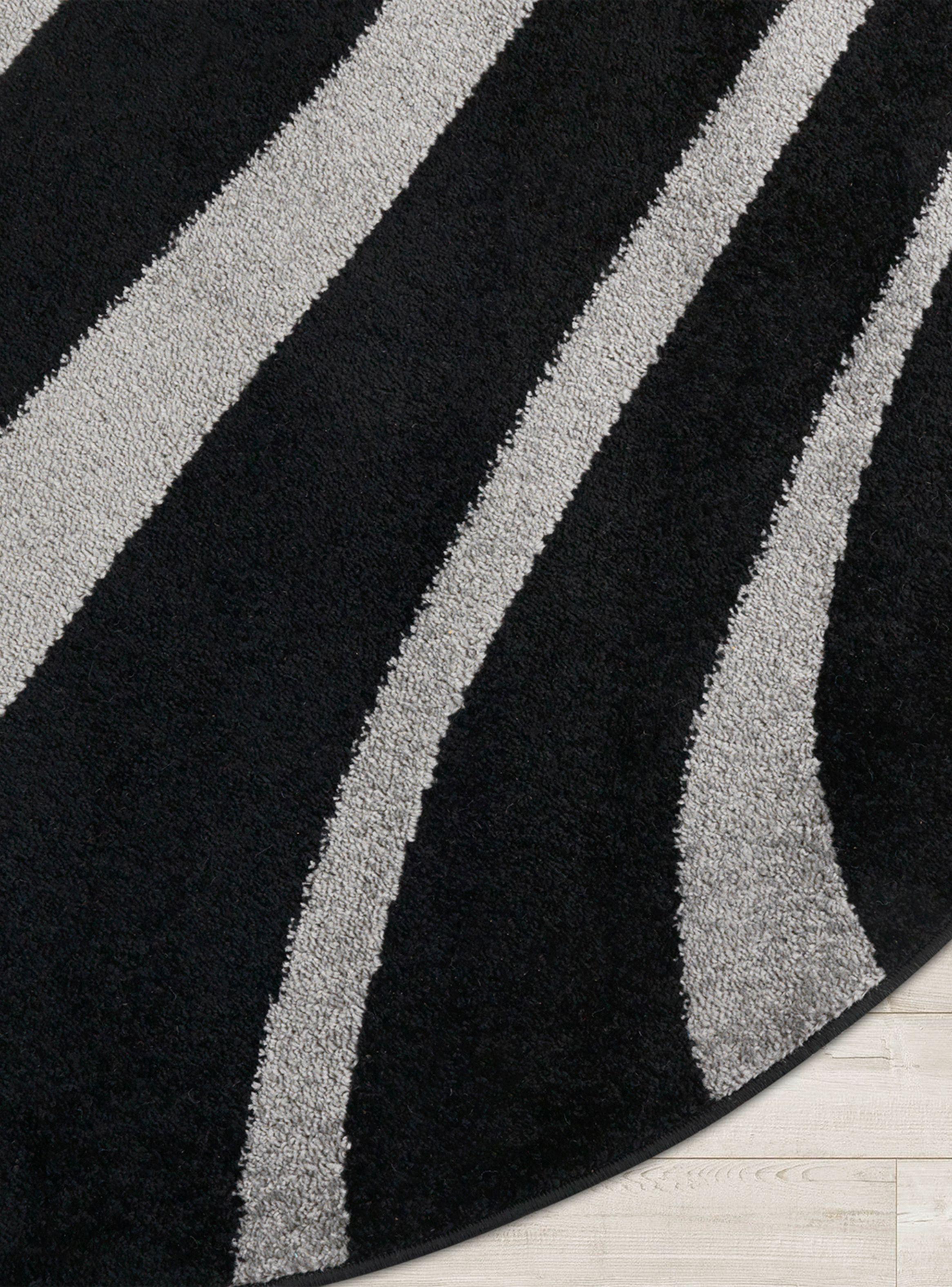 Alfombra Redonda 160 x 160 cm Amigo Gris-4