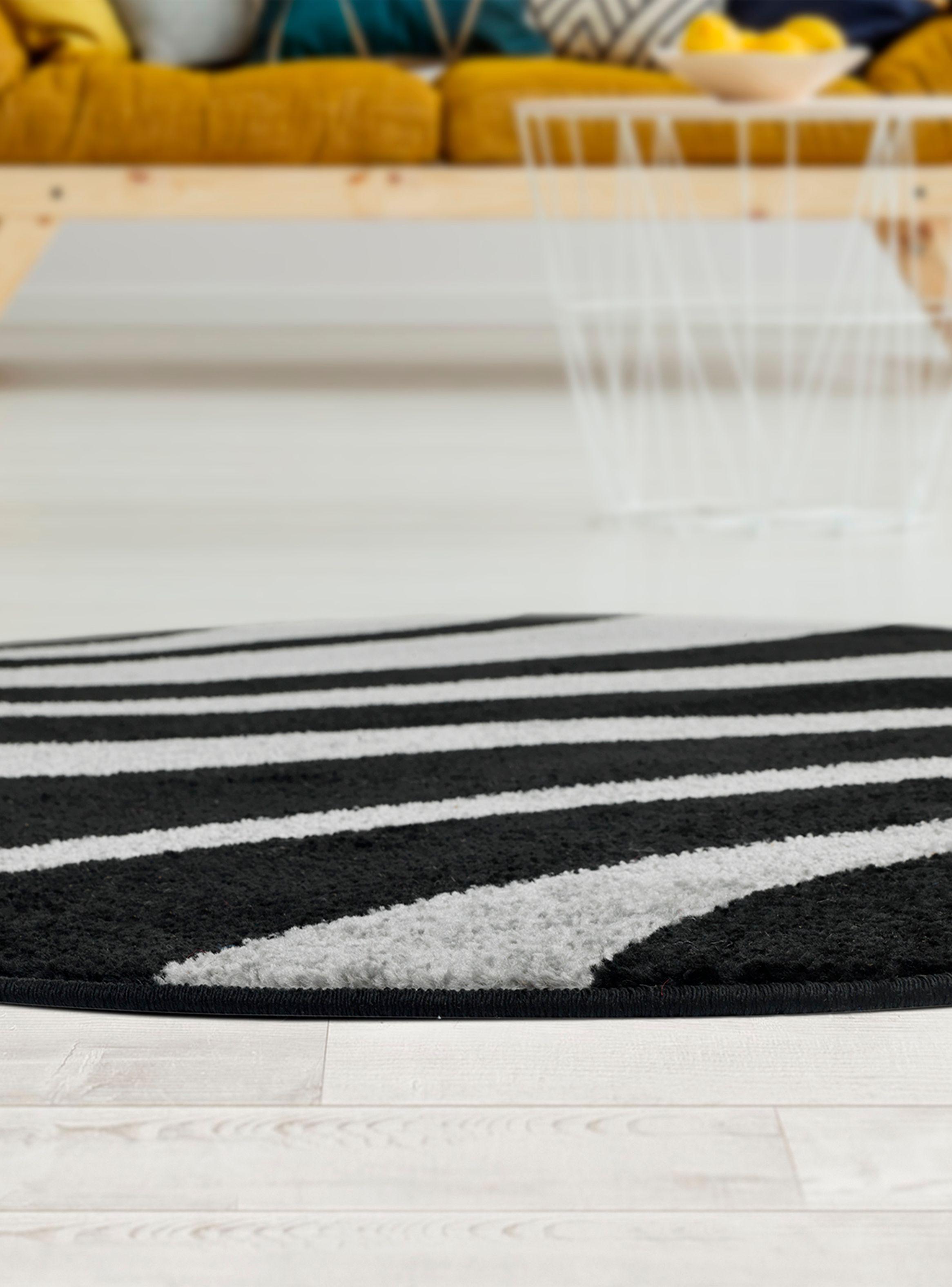 Alfombra Redonda 160 x 160 cm Amigo Gris-5