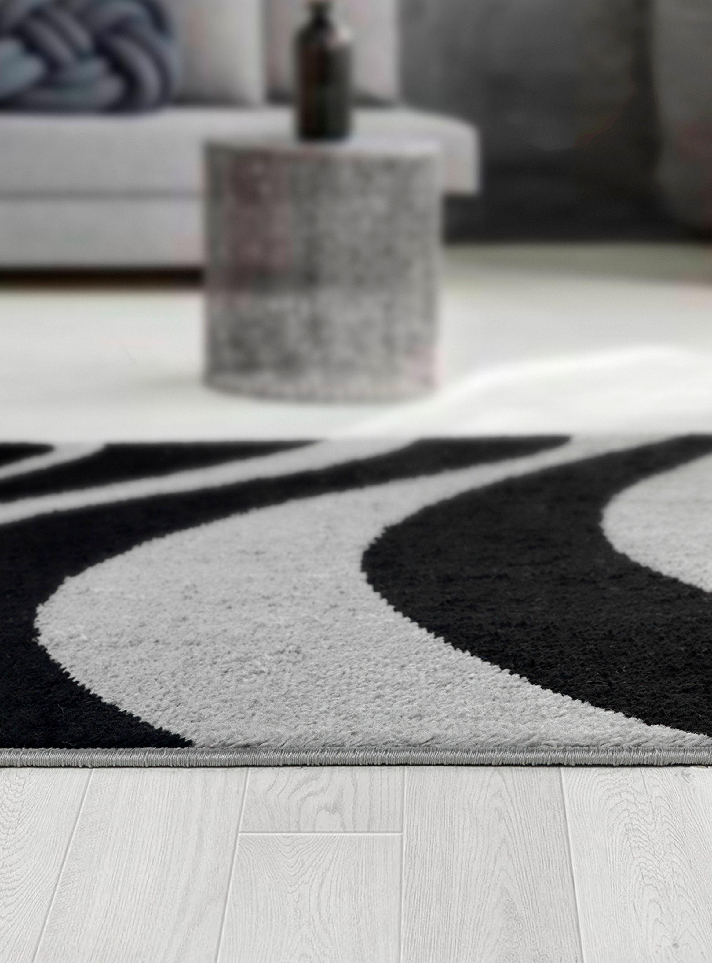 Alfombra Amigo Gris Ondas 240 x 305 cm-5