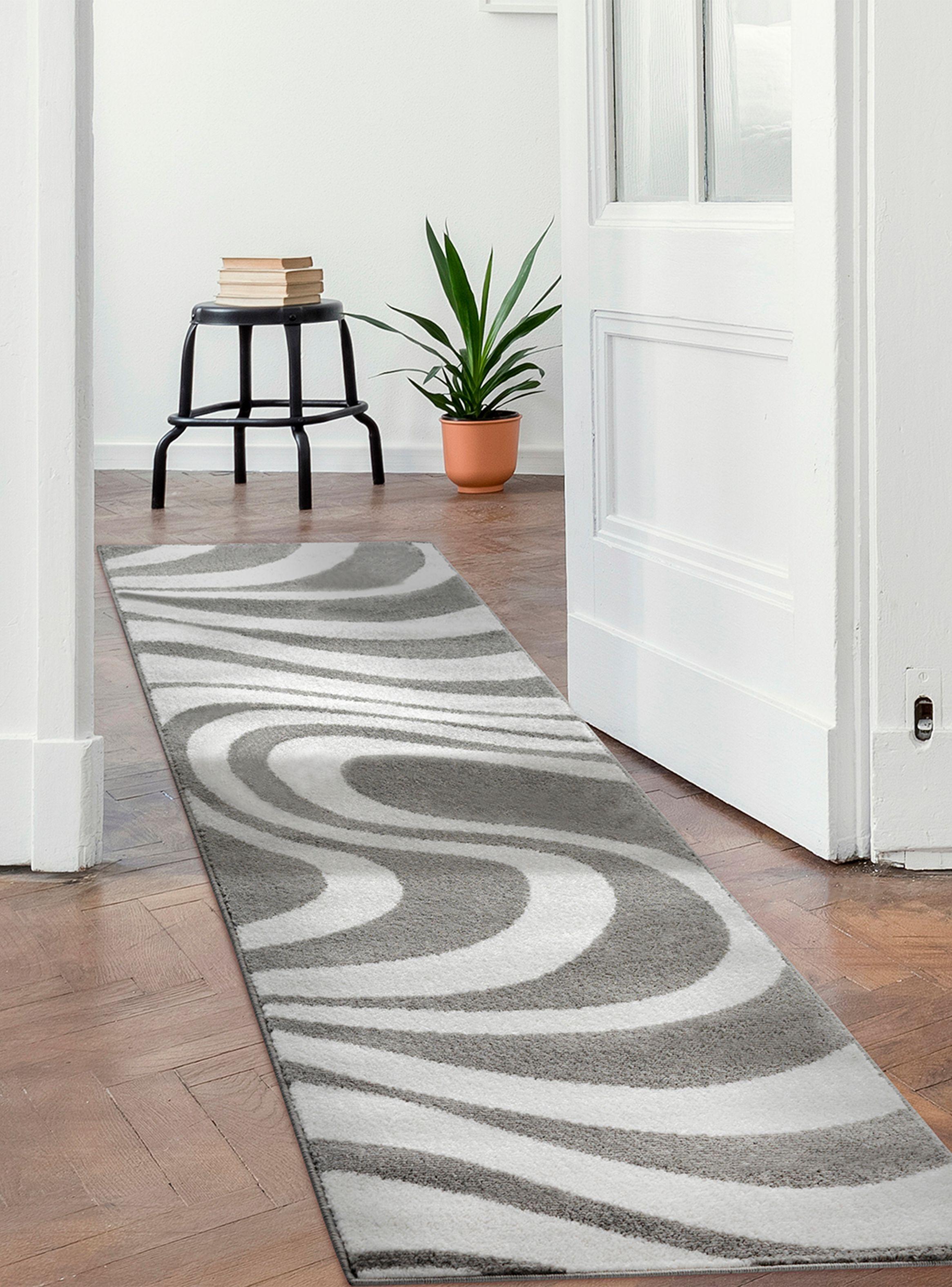 Alfombra de Pasillo 230 x 70 cm Amigo Gris claro-2