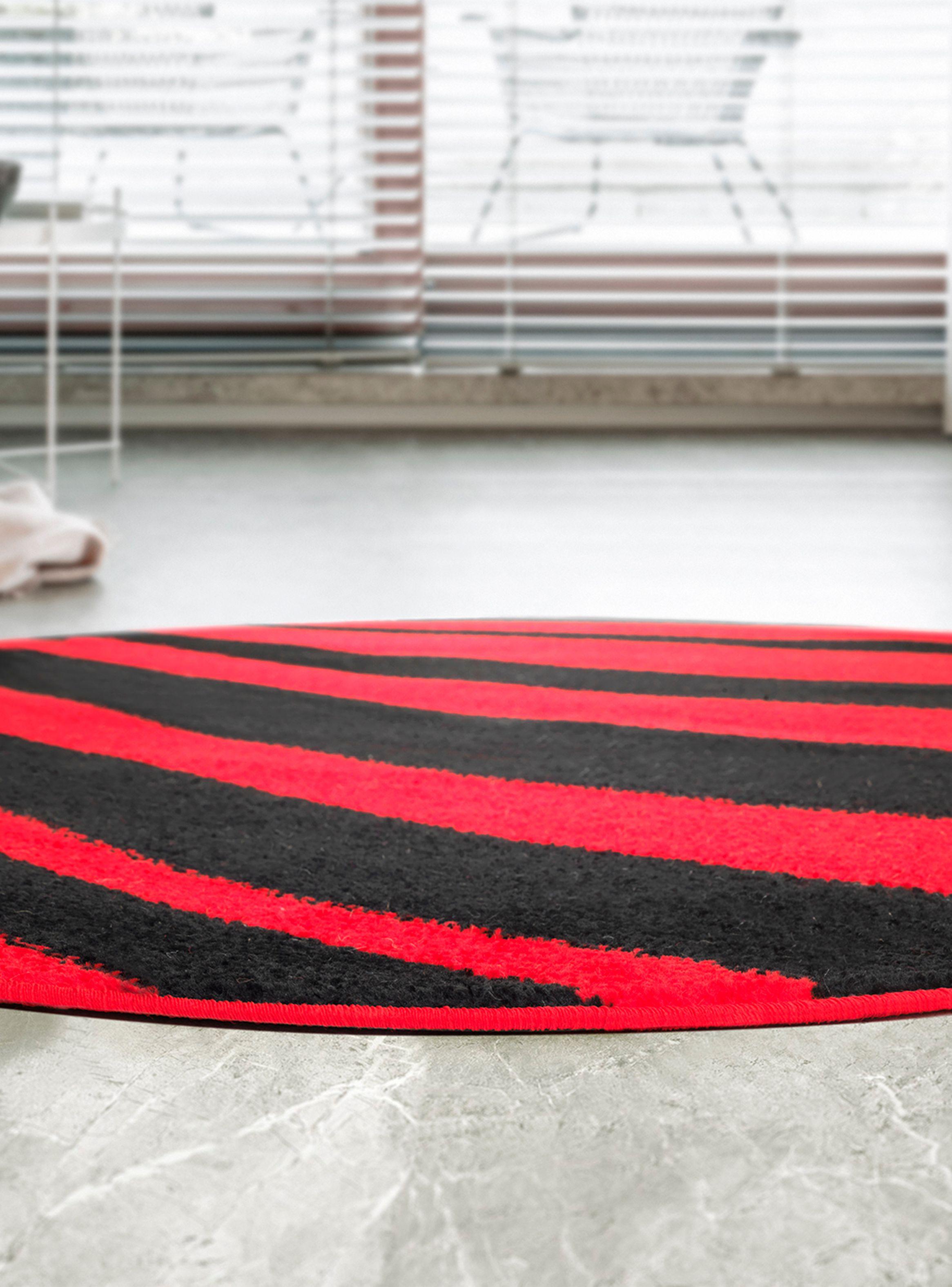 Alfombra Redonda Amigo Rojo 160 x 160 cm Ondas-5