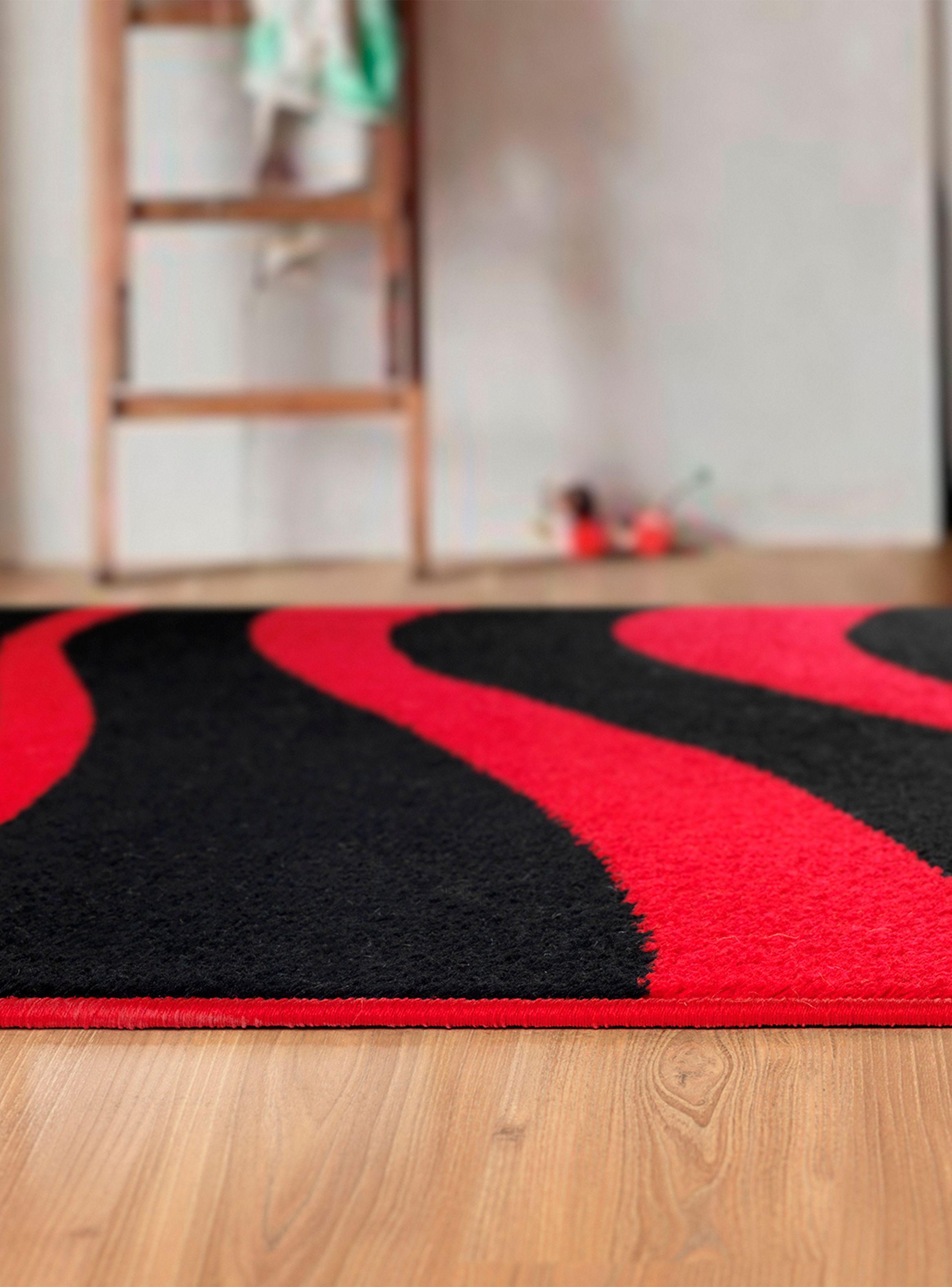 Alfombra 240 x 305 cm Amigo Rojo Ondas-5