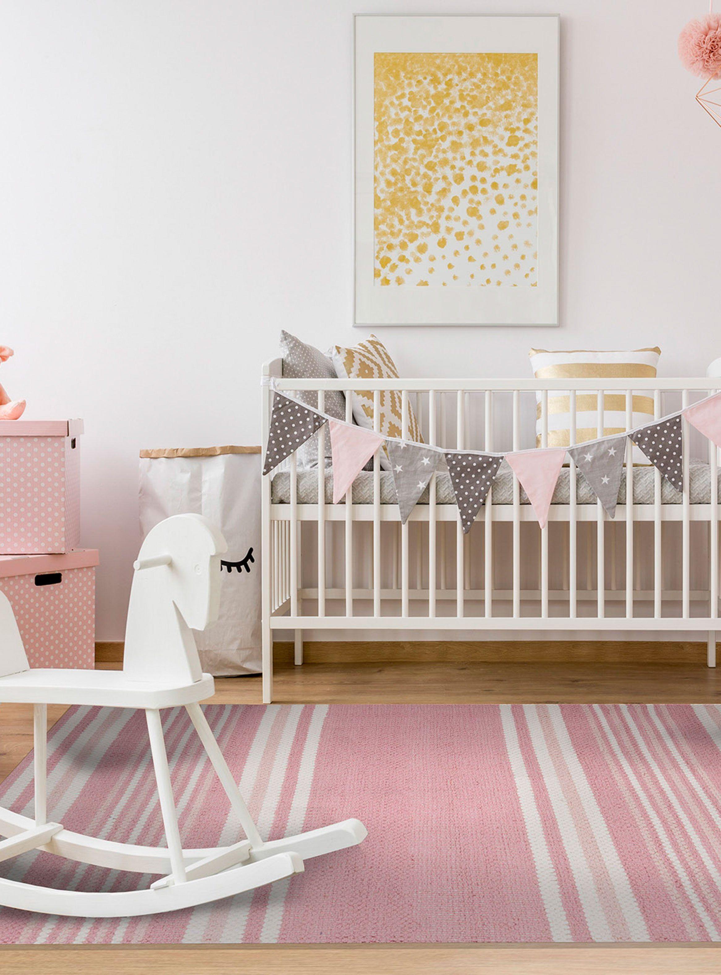 Alfombra Infantil Stripes 120 x 170 cm 26690 Rose-2