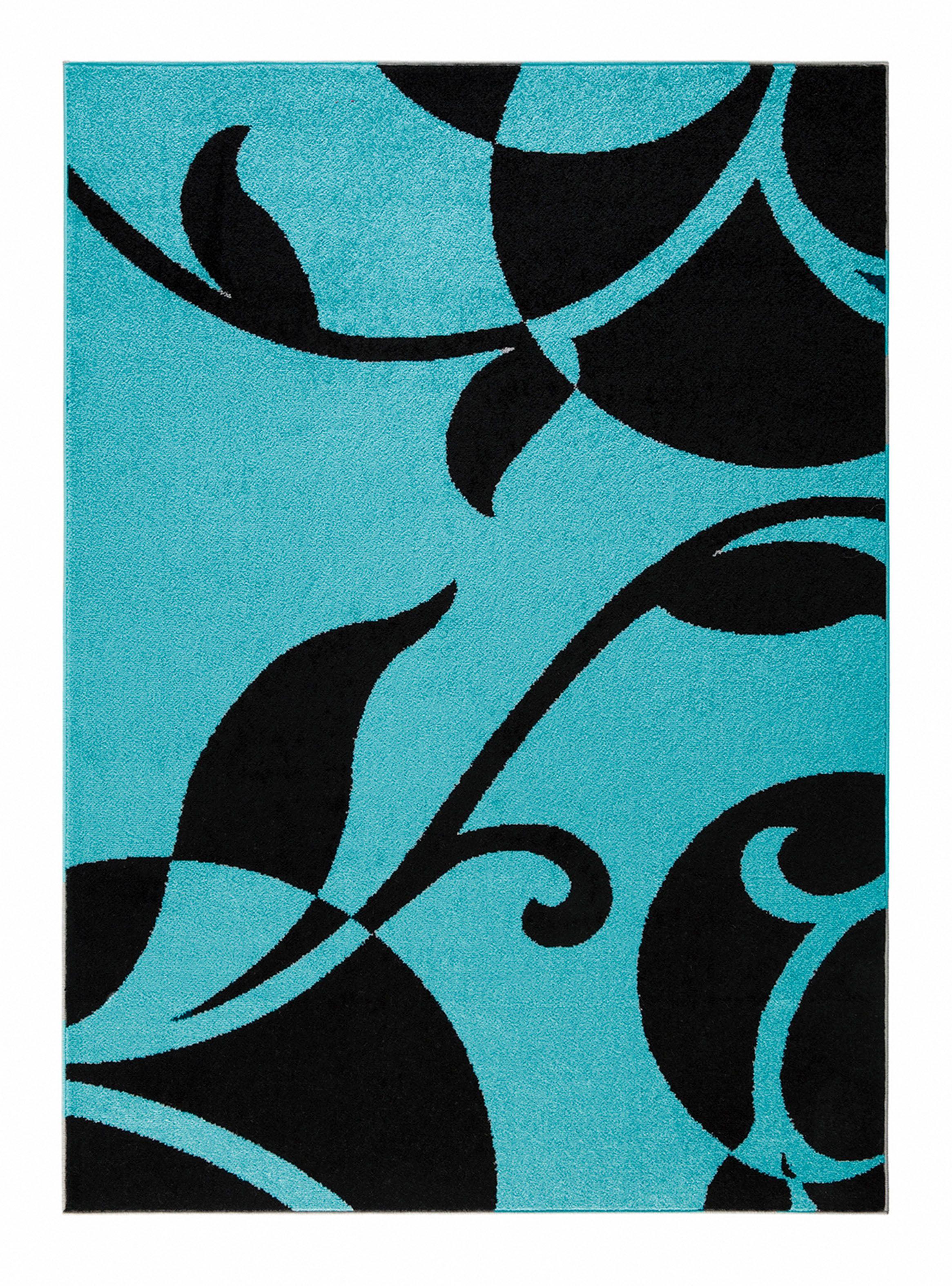 Alfombra Amigo Turquesa 160 x 230 cm Hojas-0