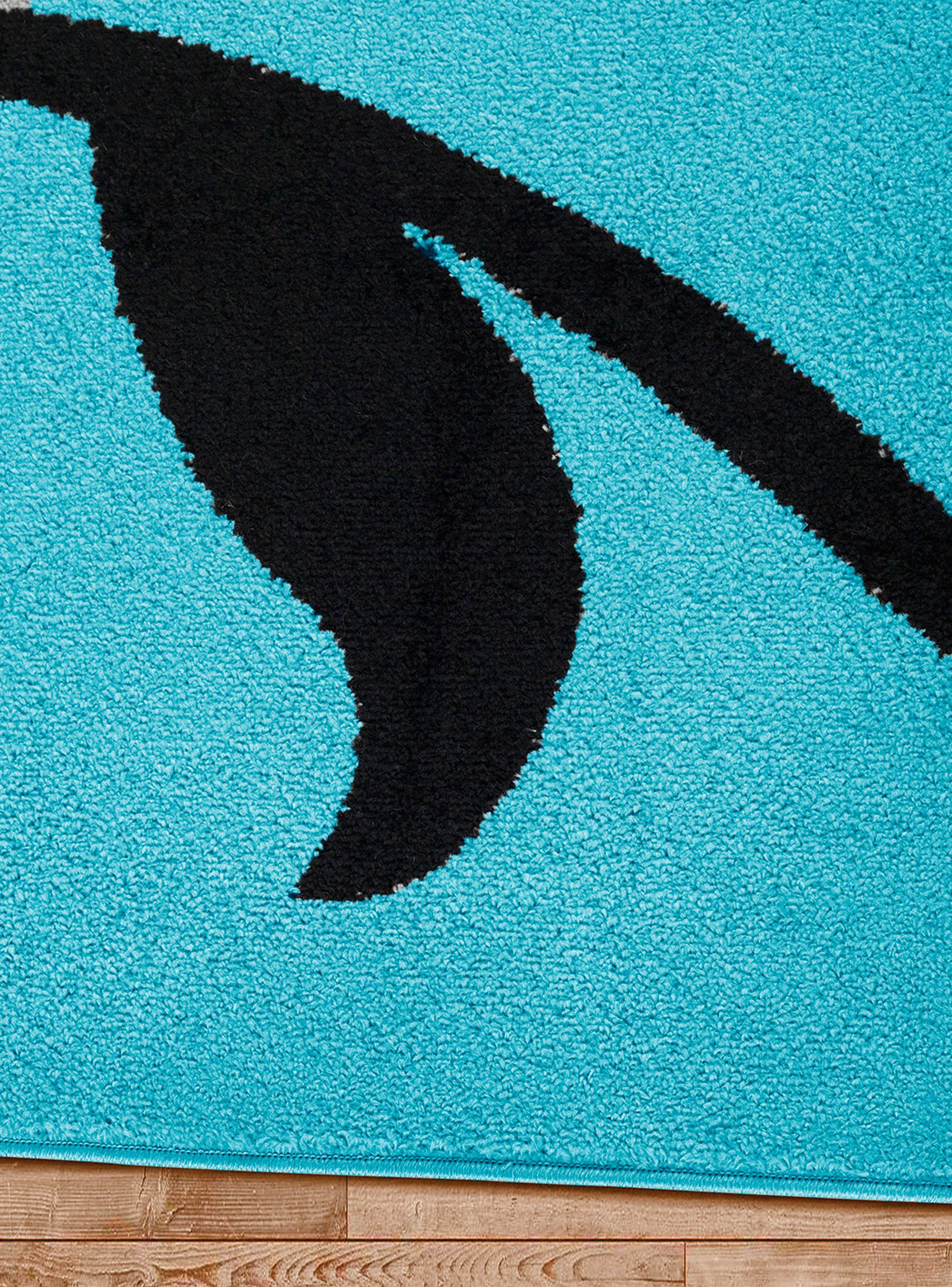 Alfombra Amigo Turquesa 240 x 305 cm Hojas-3