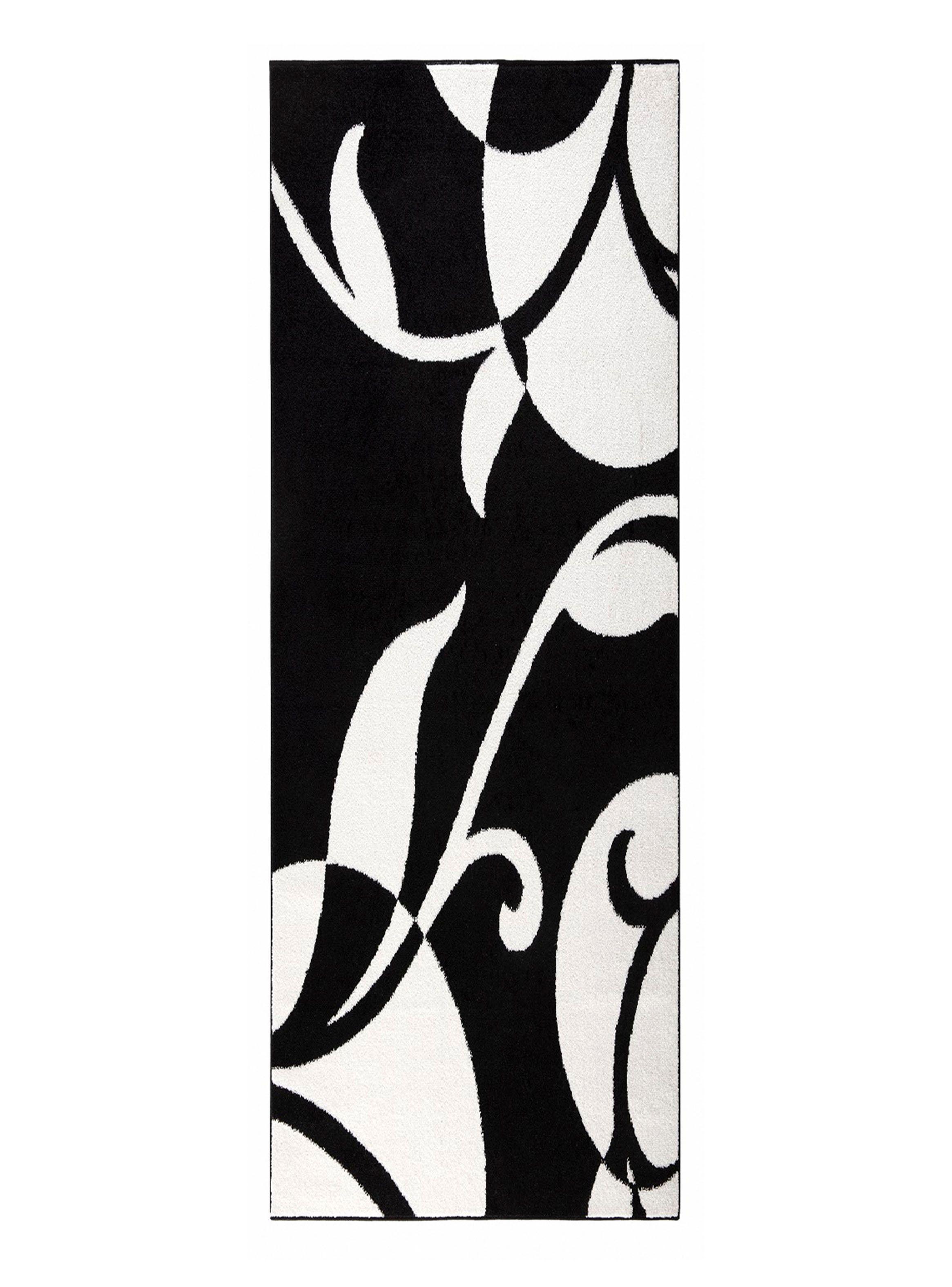 Alfombra Pasillo Amigo Negro 70 x 230 cm Hojas-0