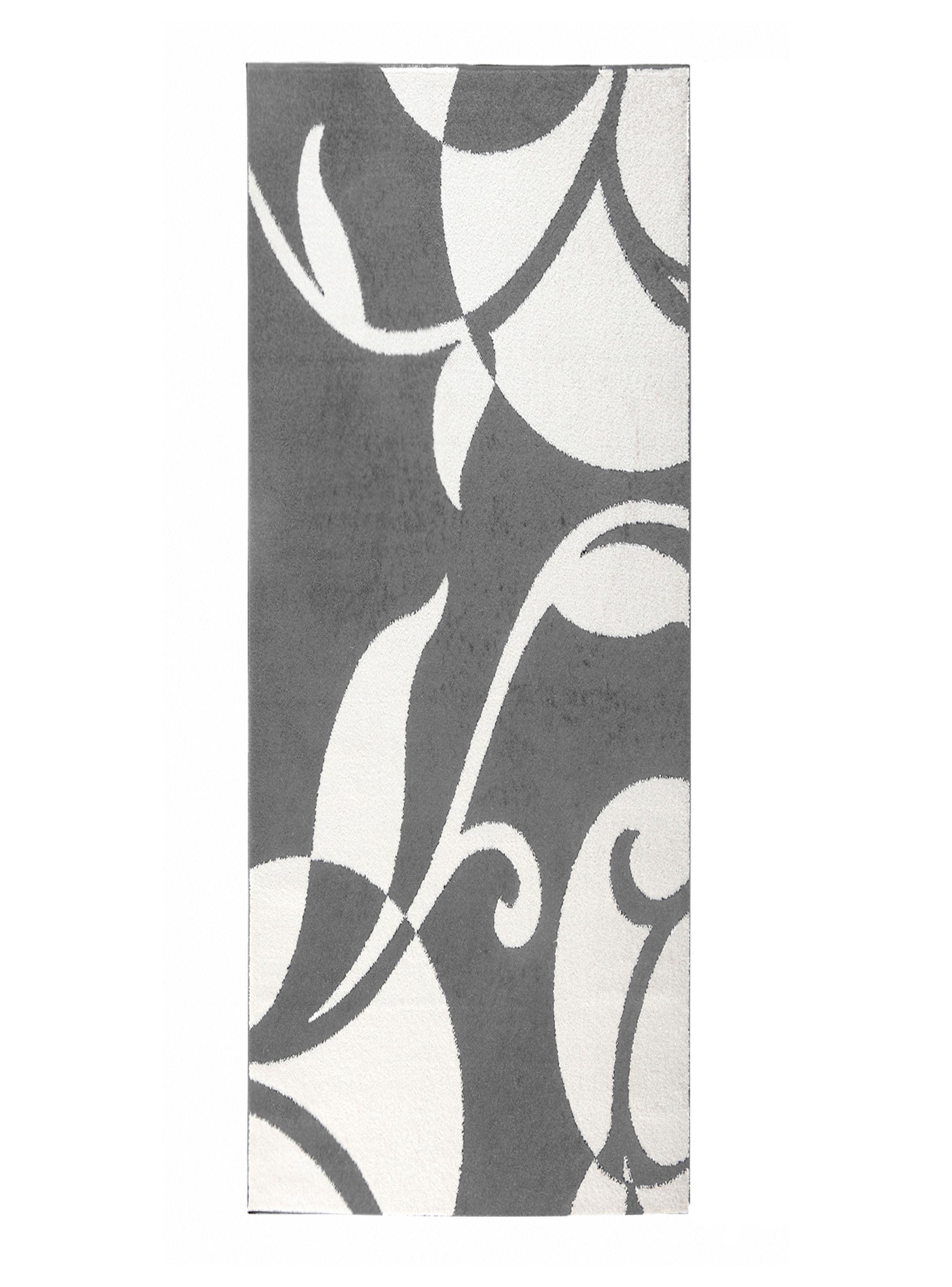 Alfombra Pasillo Amigo Gris 70 x 230 cm Hojas-0