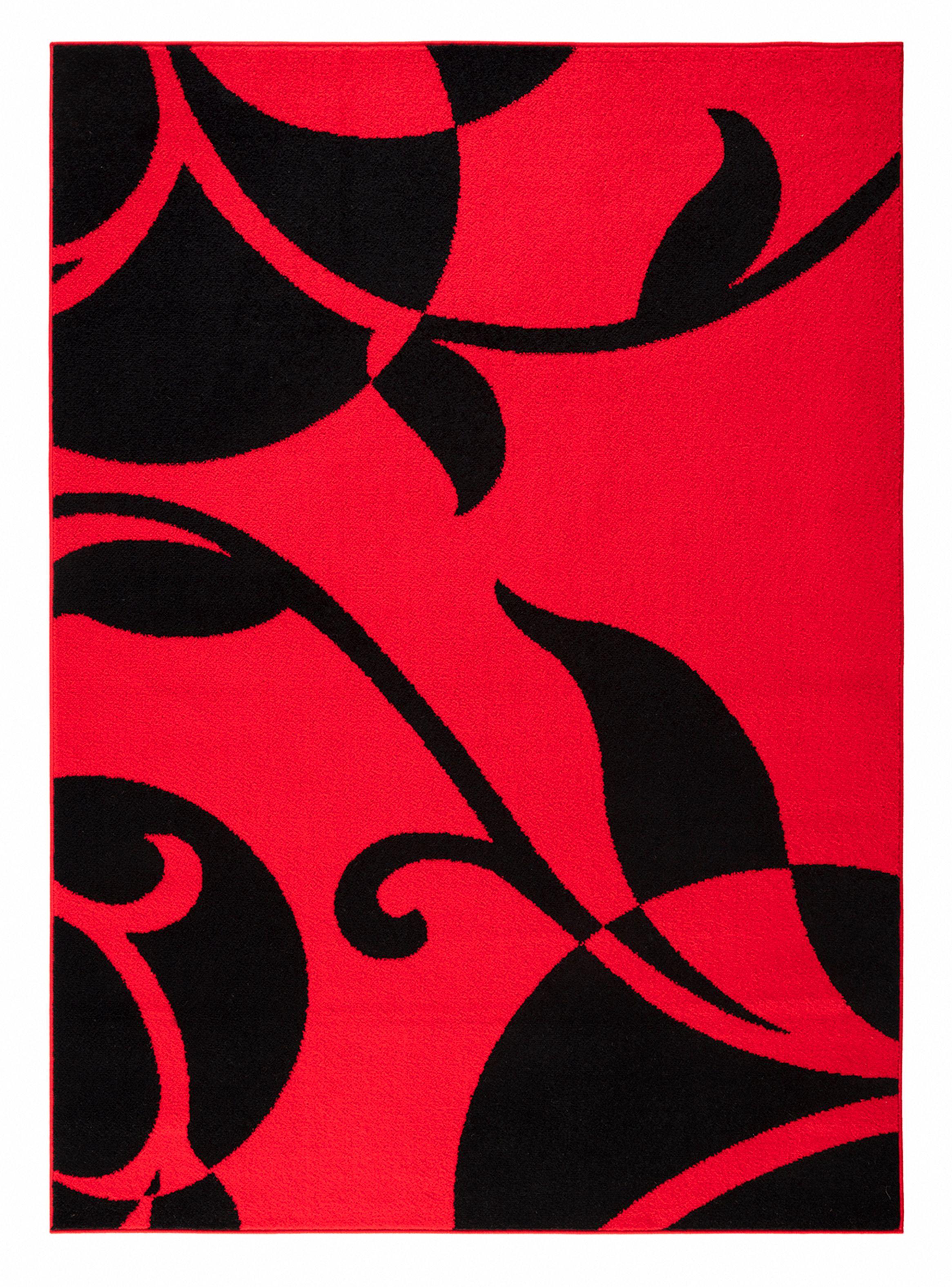 Alfombra 120 x 180 cm Amigo Rojo Hojas-0