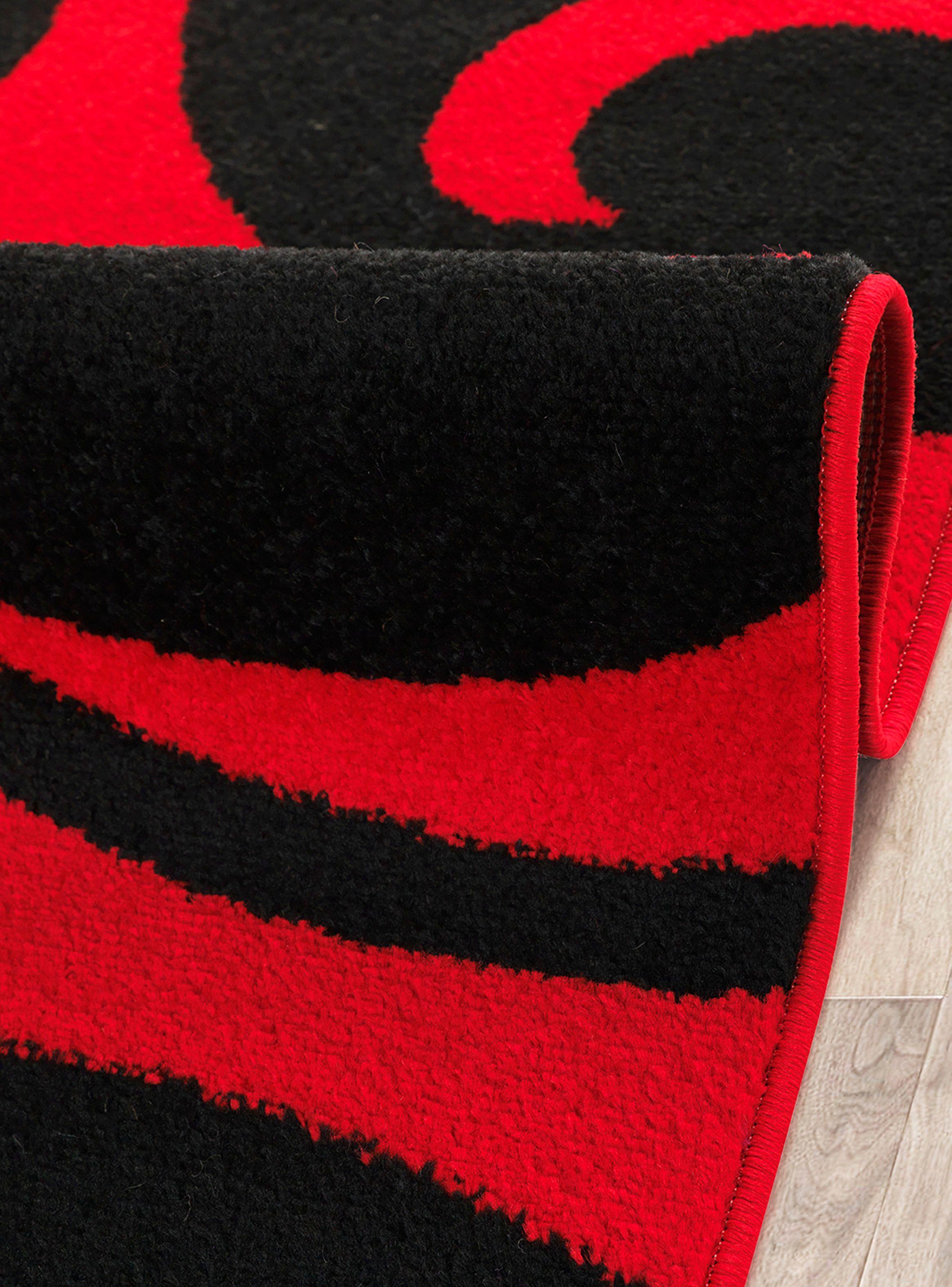 Alfombra 160 x 230 cm Amigo Rojo Hojas-1