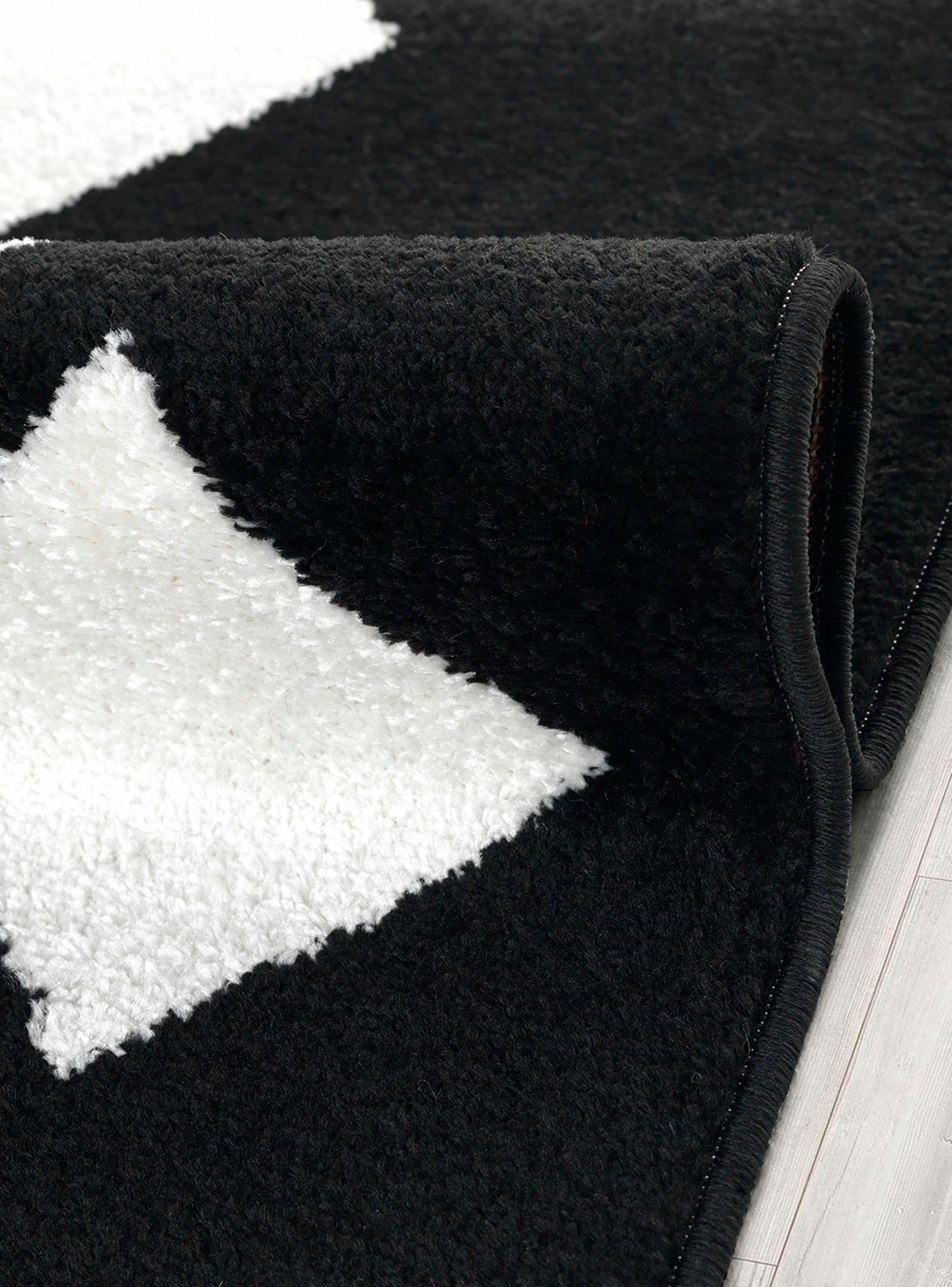 Alfombra 160 x 230 cm Amigo Negro Rombos-1