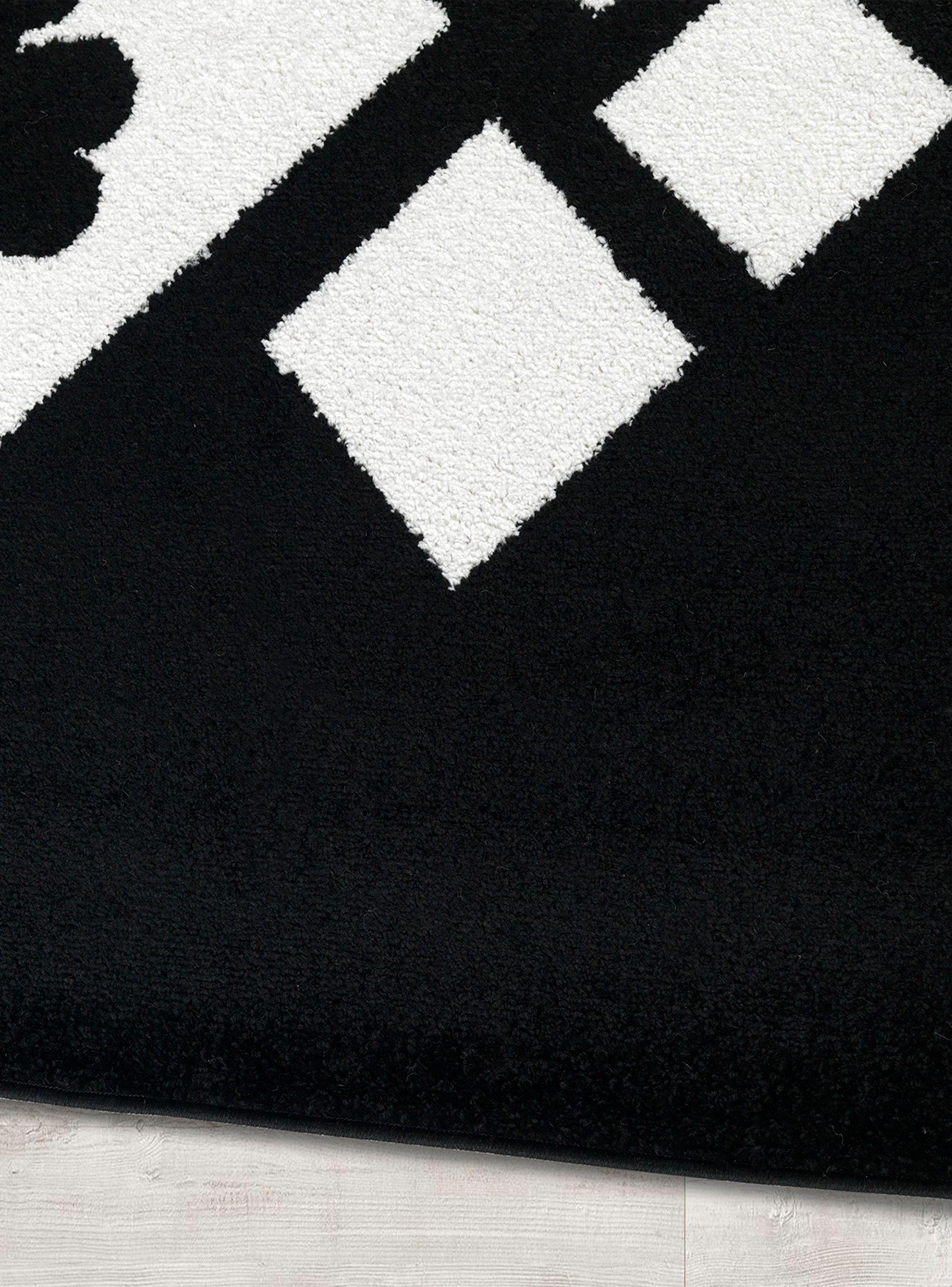 Alfombra 160 x 230 cm Amigo Negro Rombos-3
