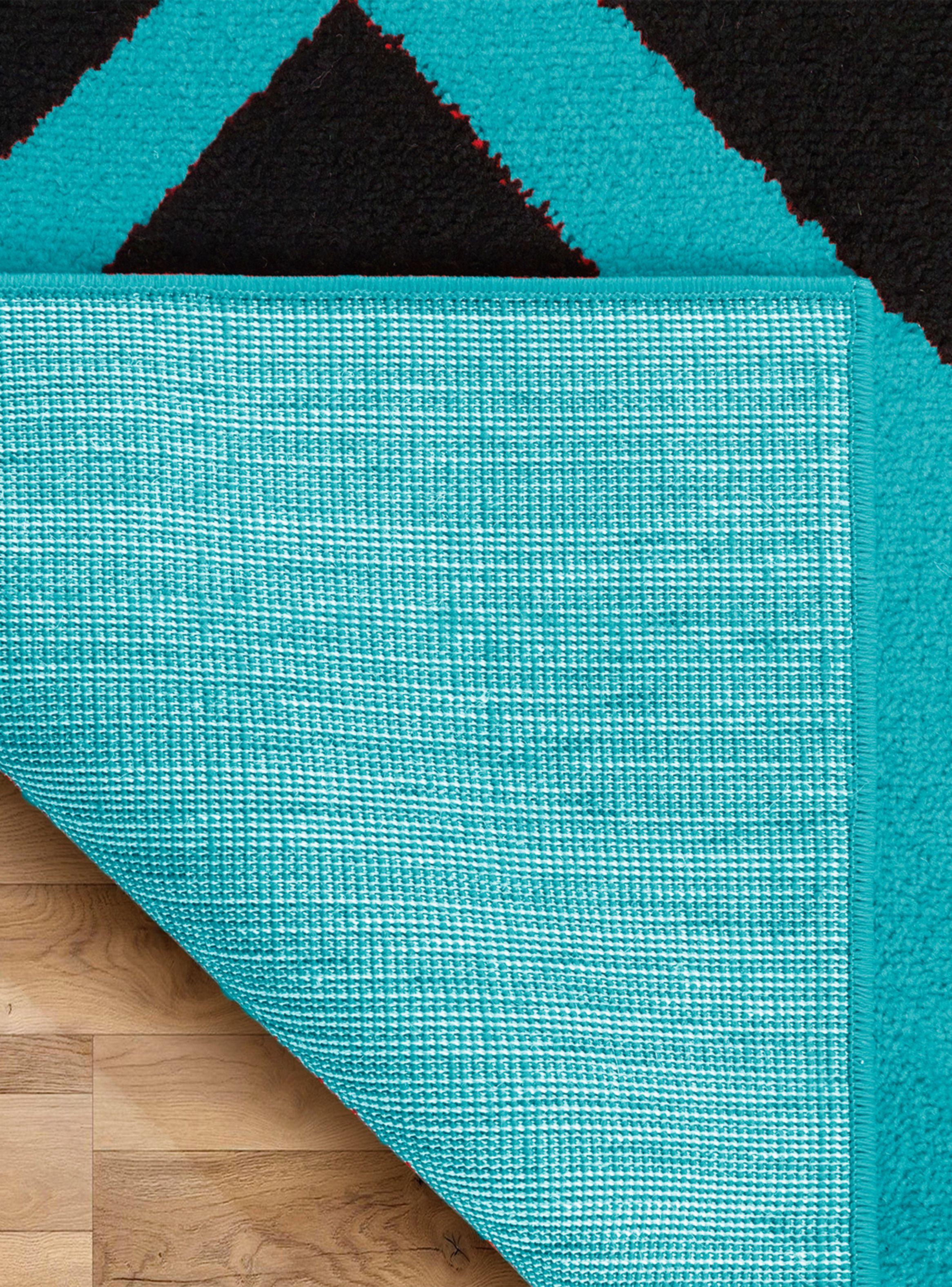 Alfombra Pasillo Amigo Turquesa 70 x 230 cm Rombos-2