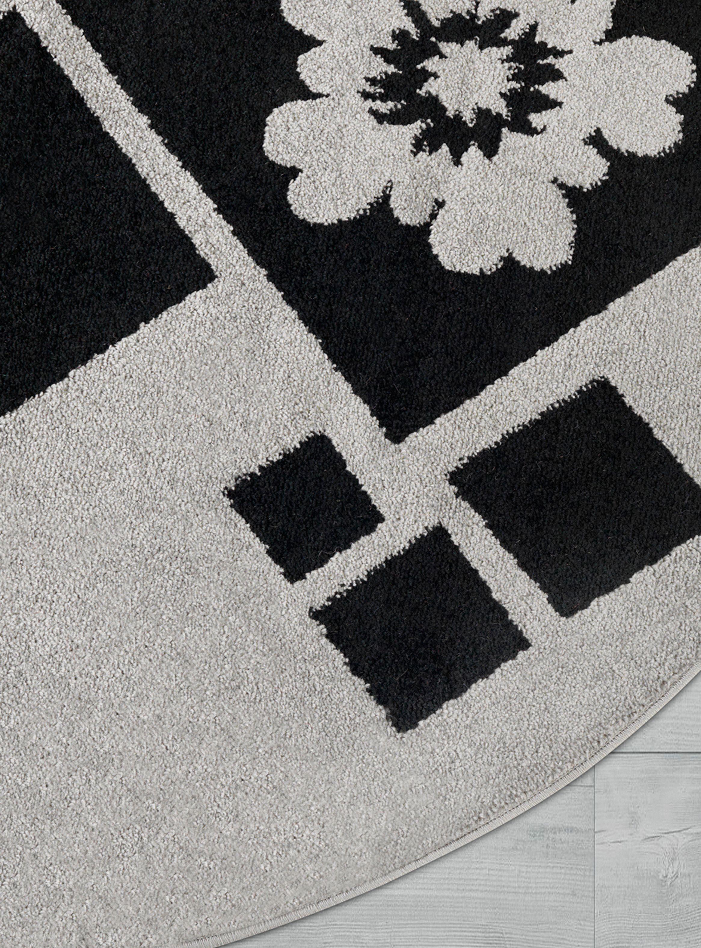Alfombra 160 x 160 cm Amigo Gris-3