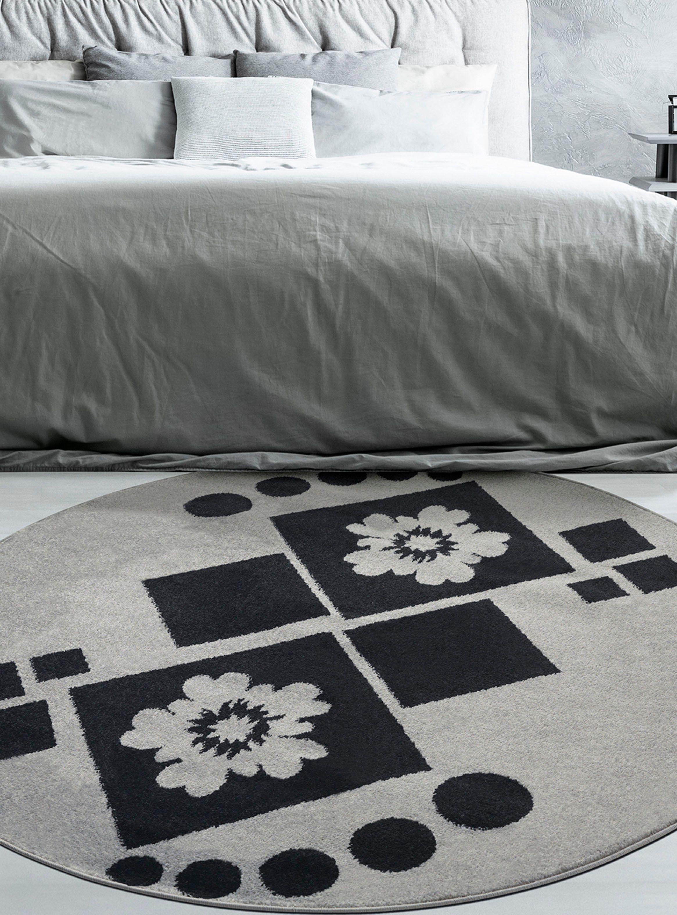 Alfombra 160 x 160 cm Amigo Gris-2