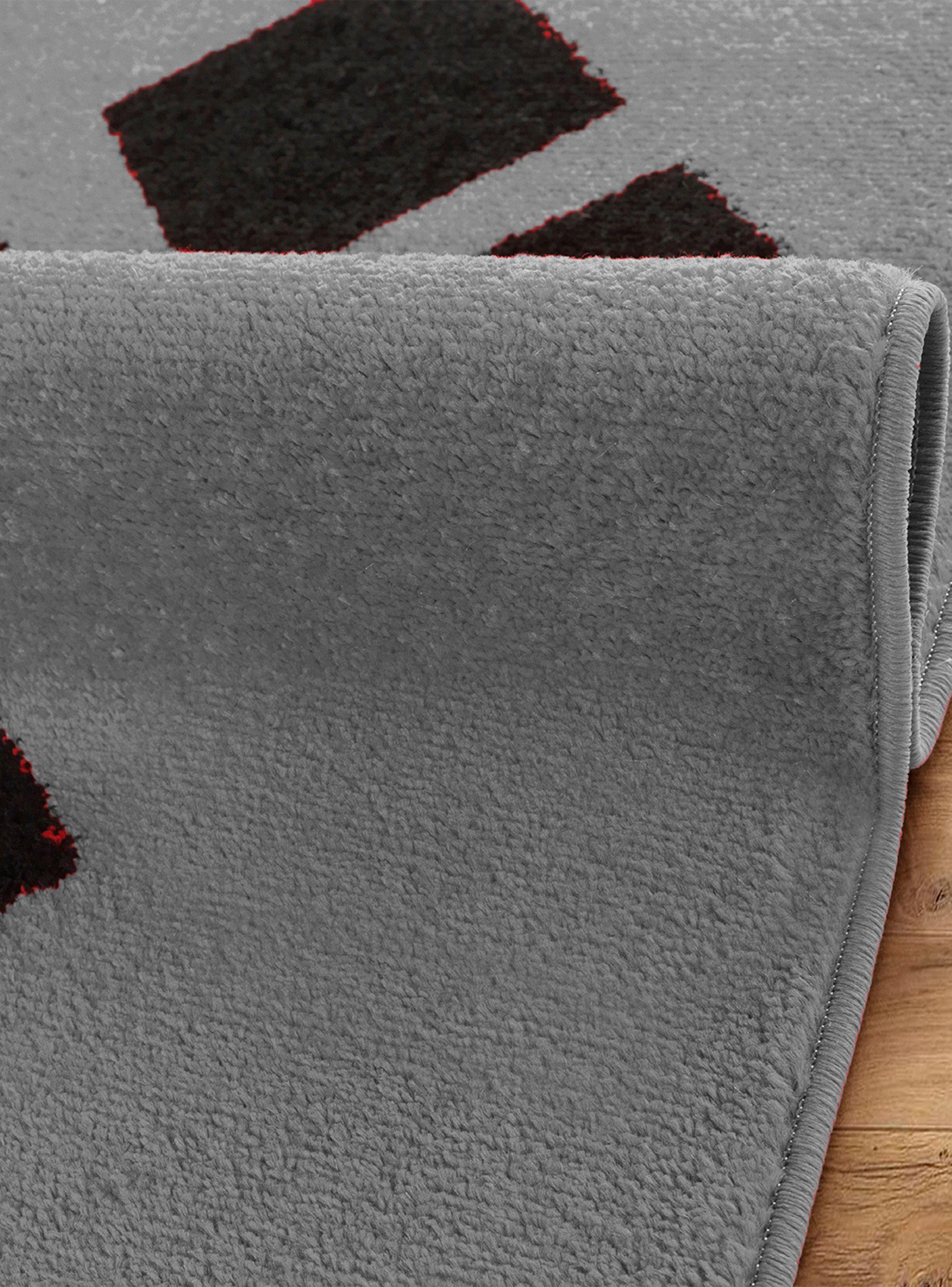 Alfombra Pasillo Amigo Gris 70 x 230 cm Rombos Negro-1