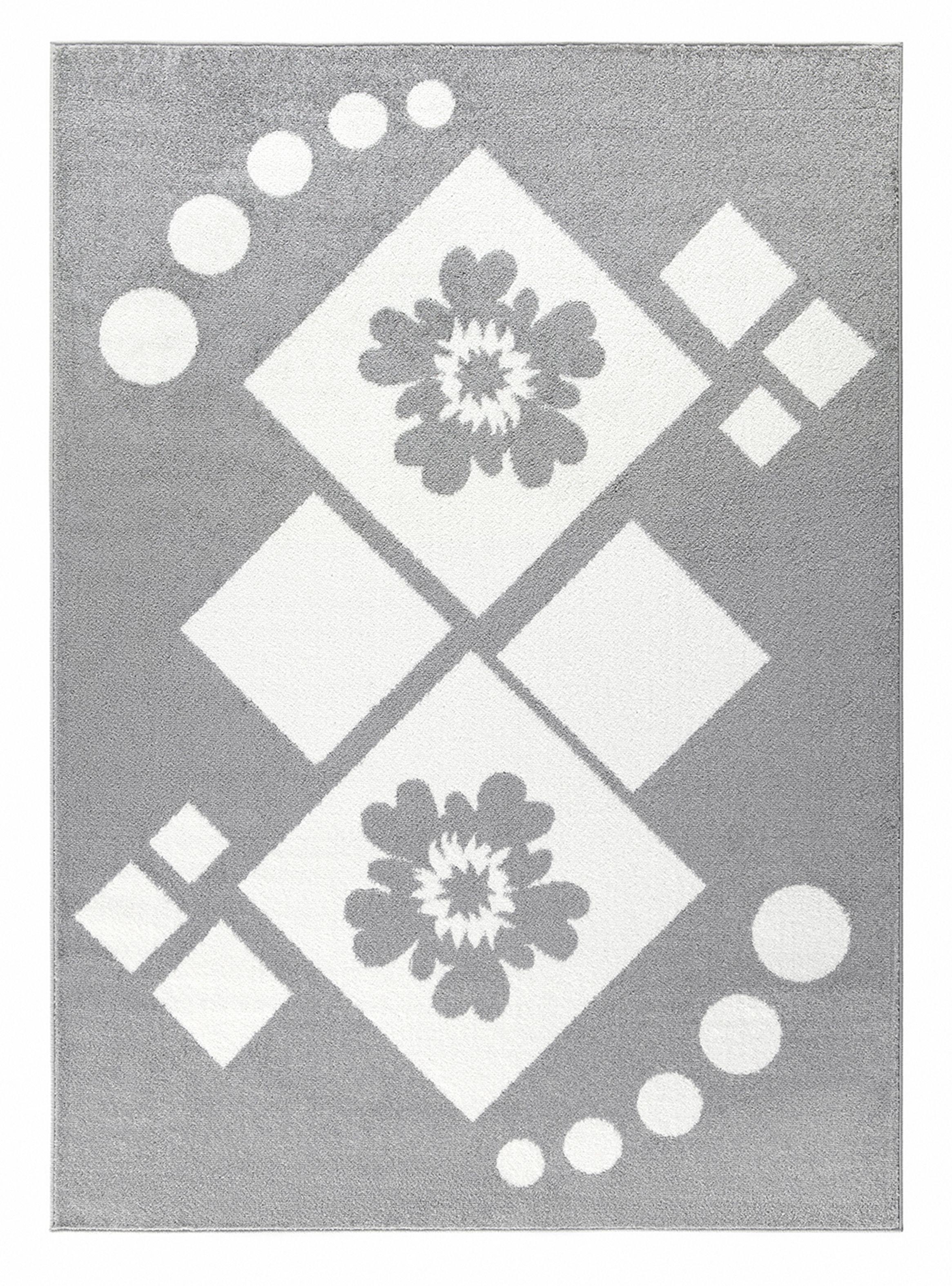 Alfombra 160 x 230 cm Amigo Gris Rombos-0