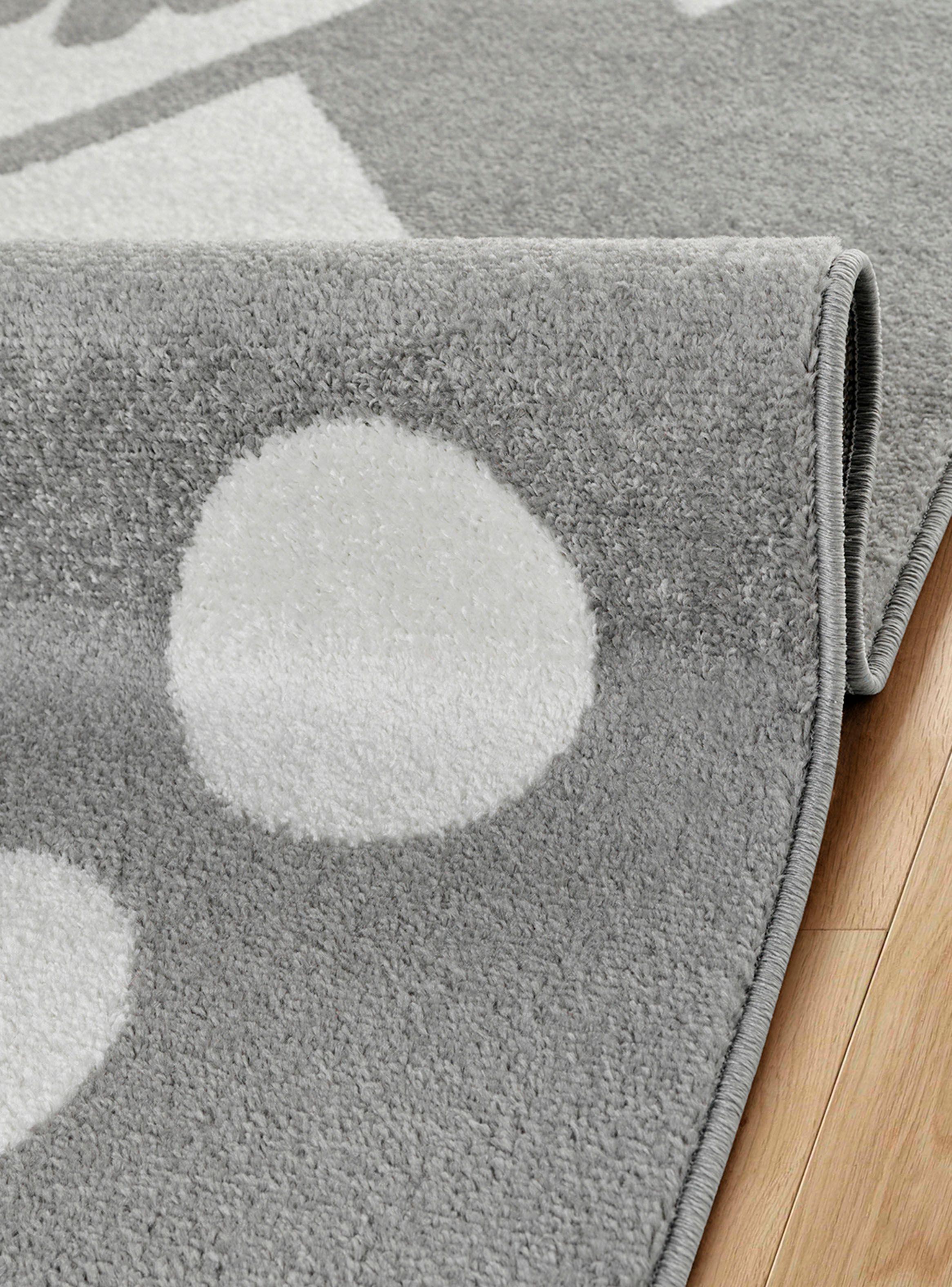 Alfombra Pasillo Amigo Gris 70 x 230 cm Rombos Blanco-1