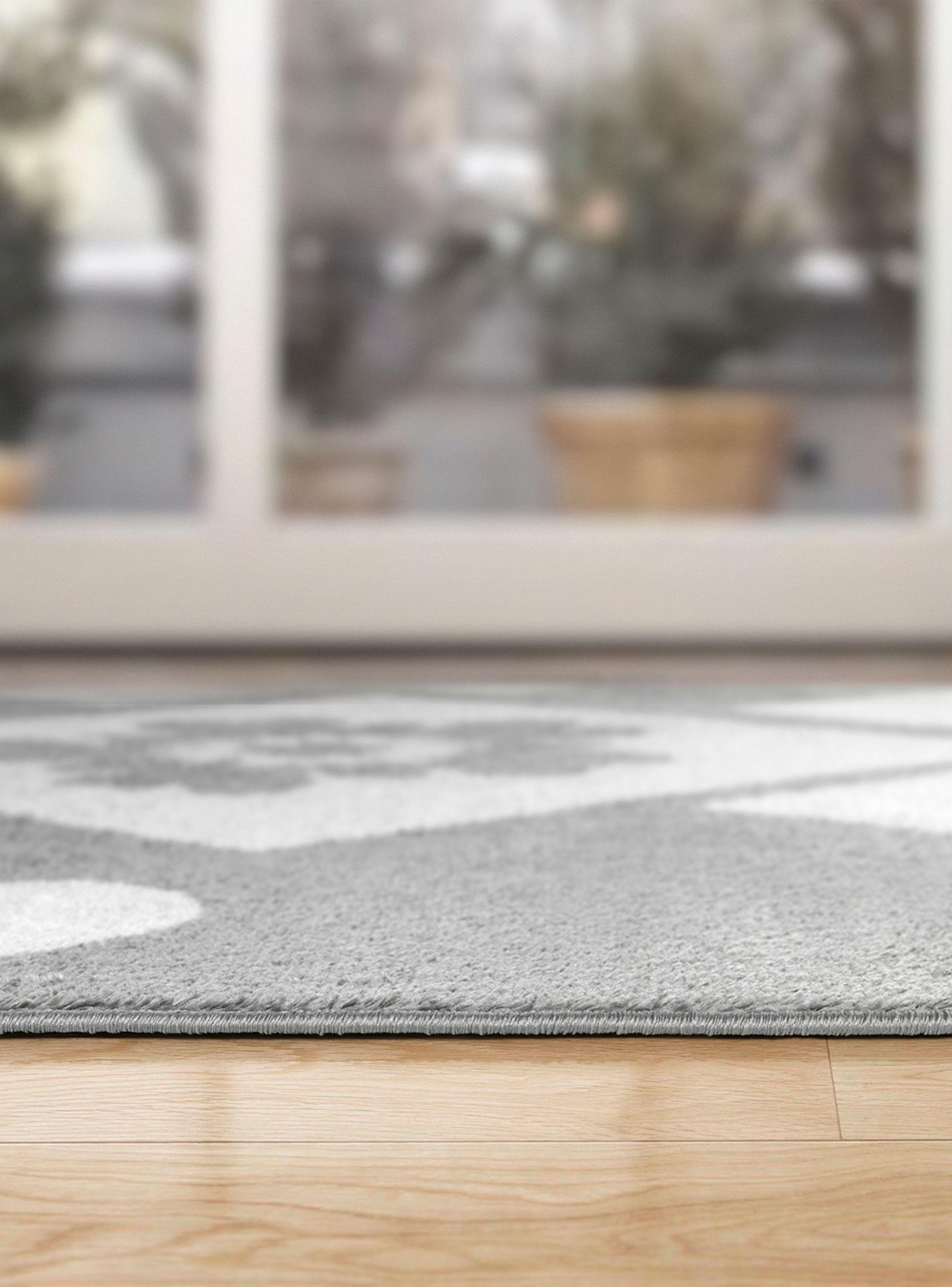 Alfombra Pasillo Amigo Gris 70 x 230 cm Rombos Blanco-5
