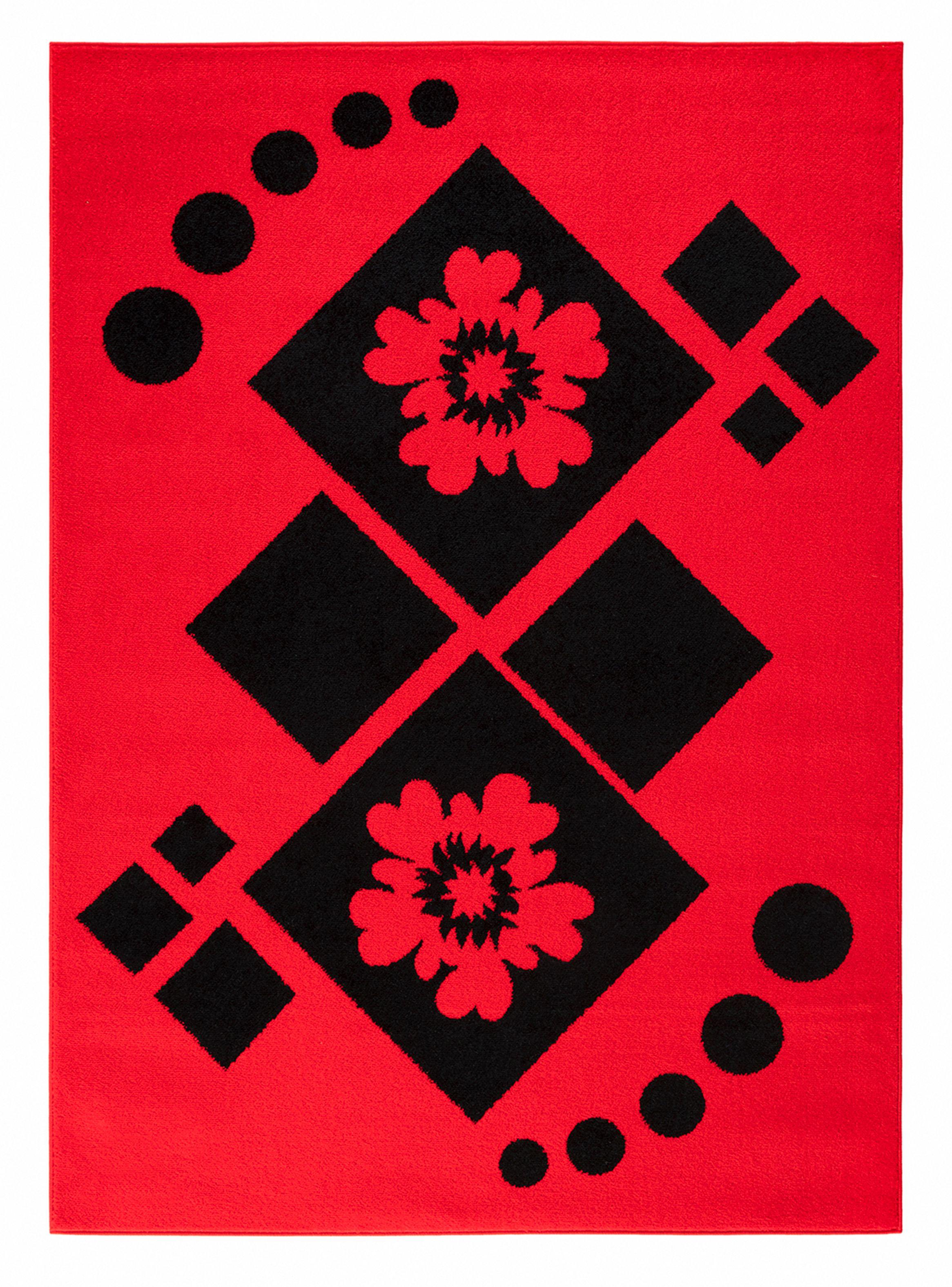 Alfombra 120 x 180 cm Amigo Rojo Rombos-0