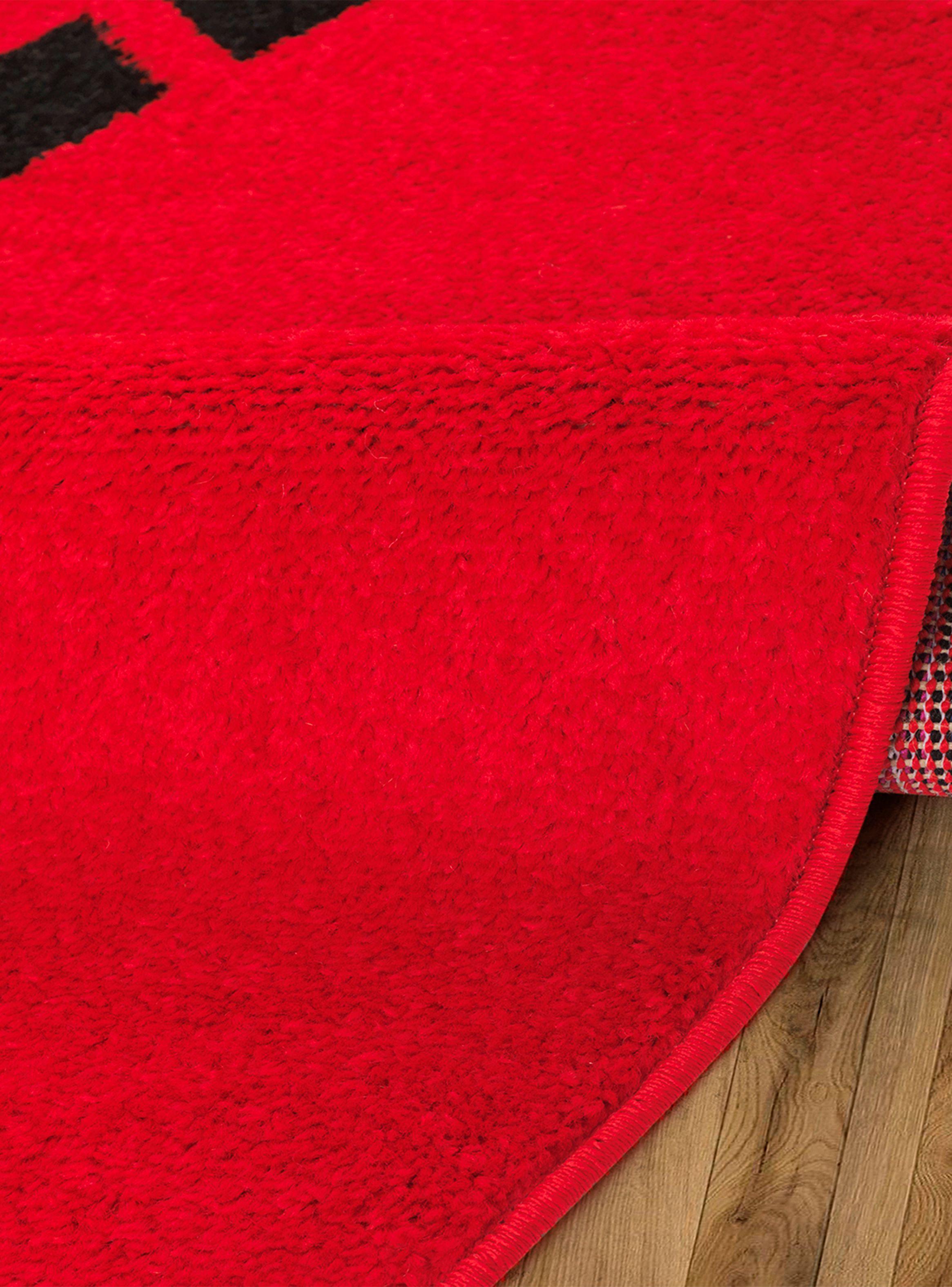 Alfombra Redonda Amigo Rojo 160 x 160 cm Rombos-1
