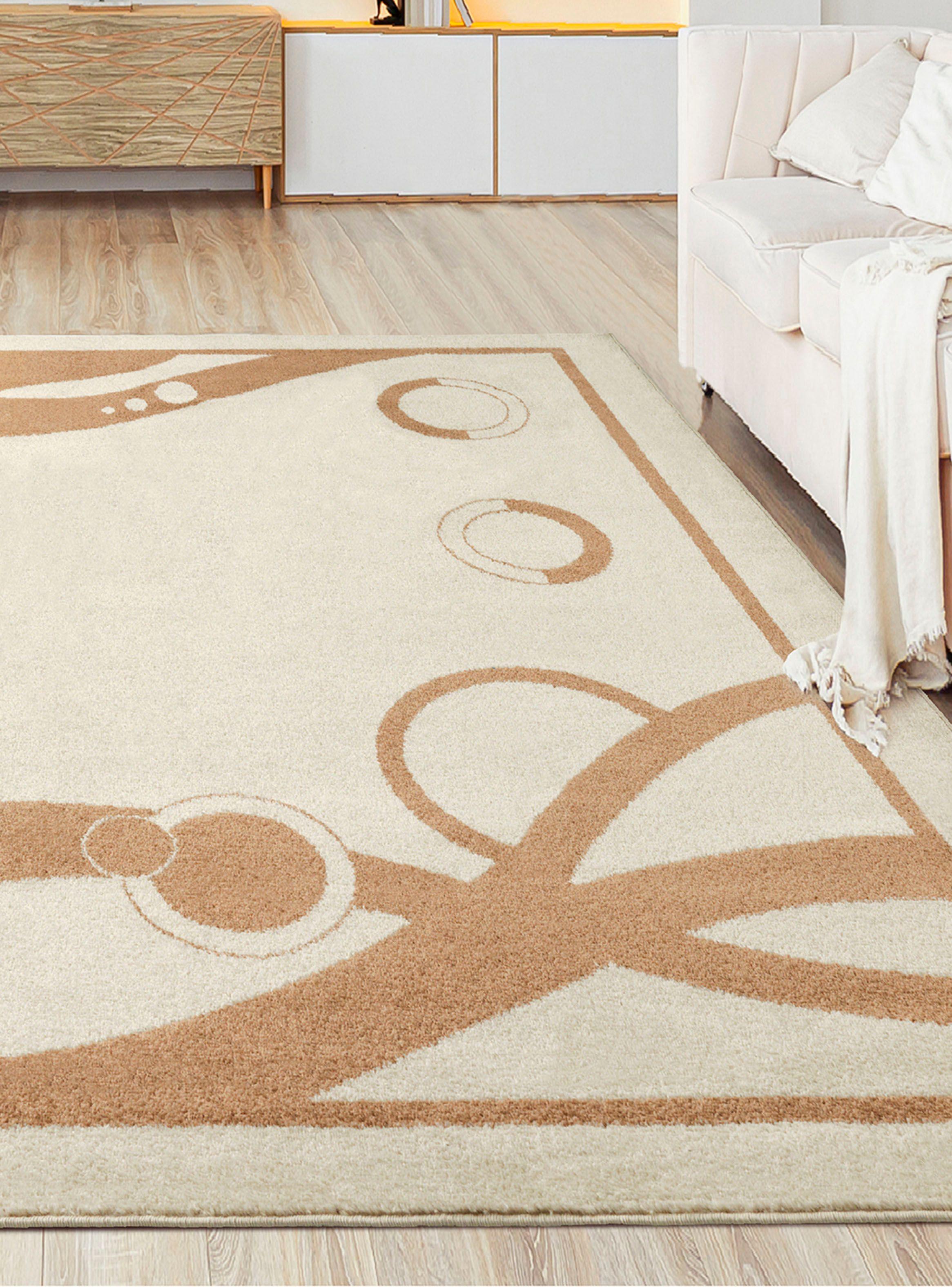 Alfombra Amigo Beige 120 x 180 cm Círculos-2