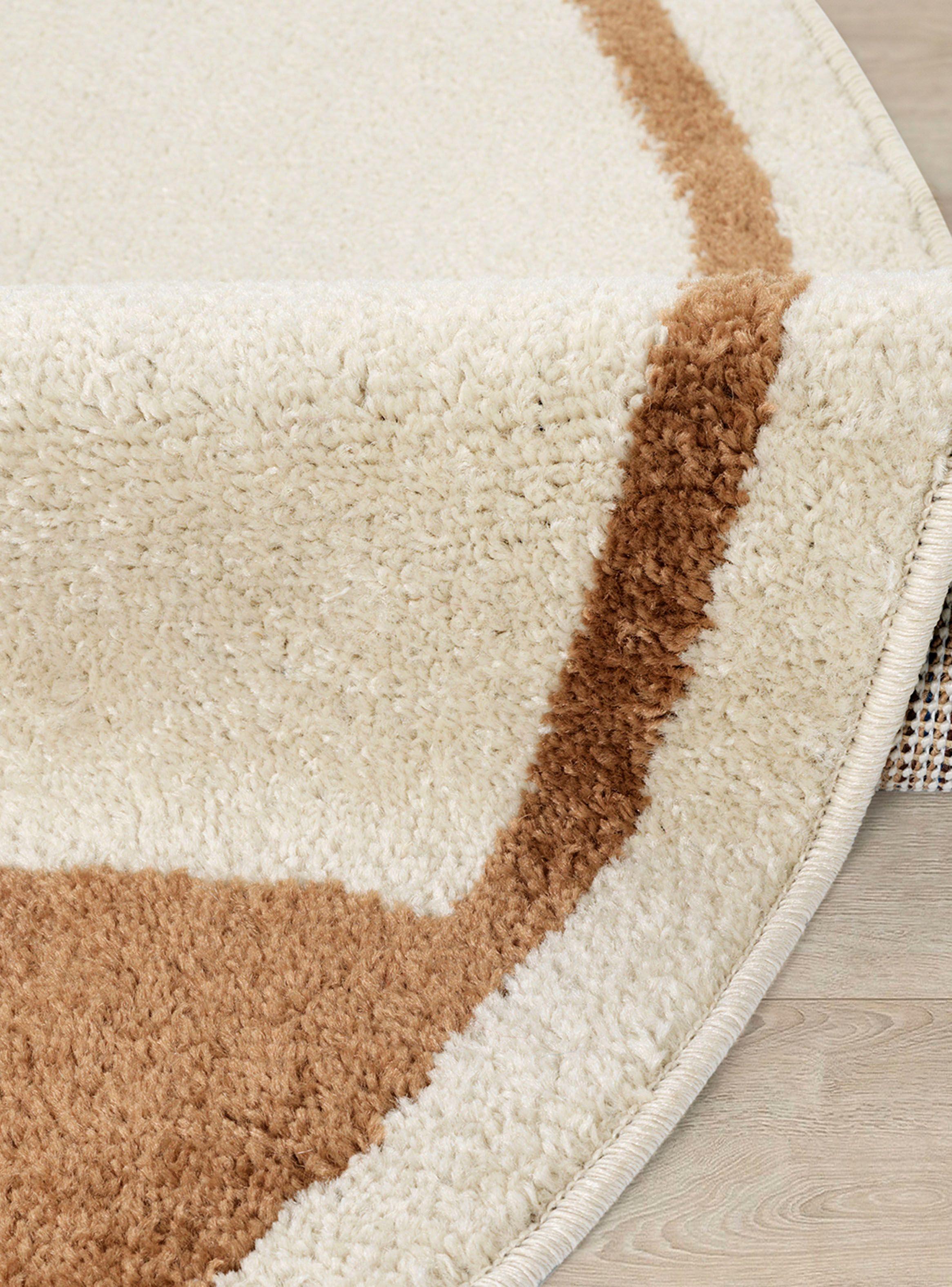 Alfombra 160 x 160 cm Amigo Print Beige-1