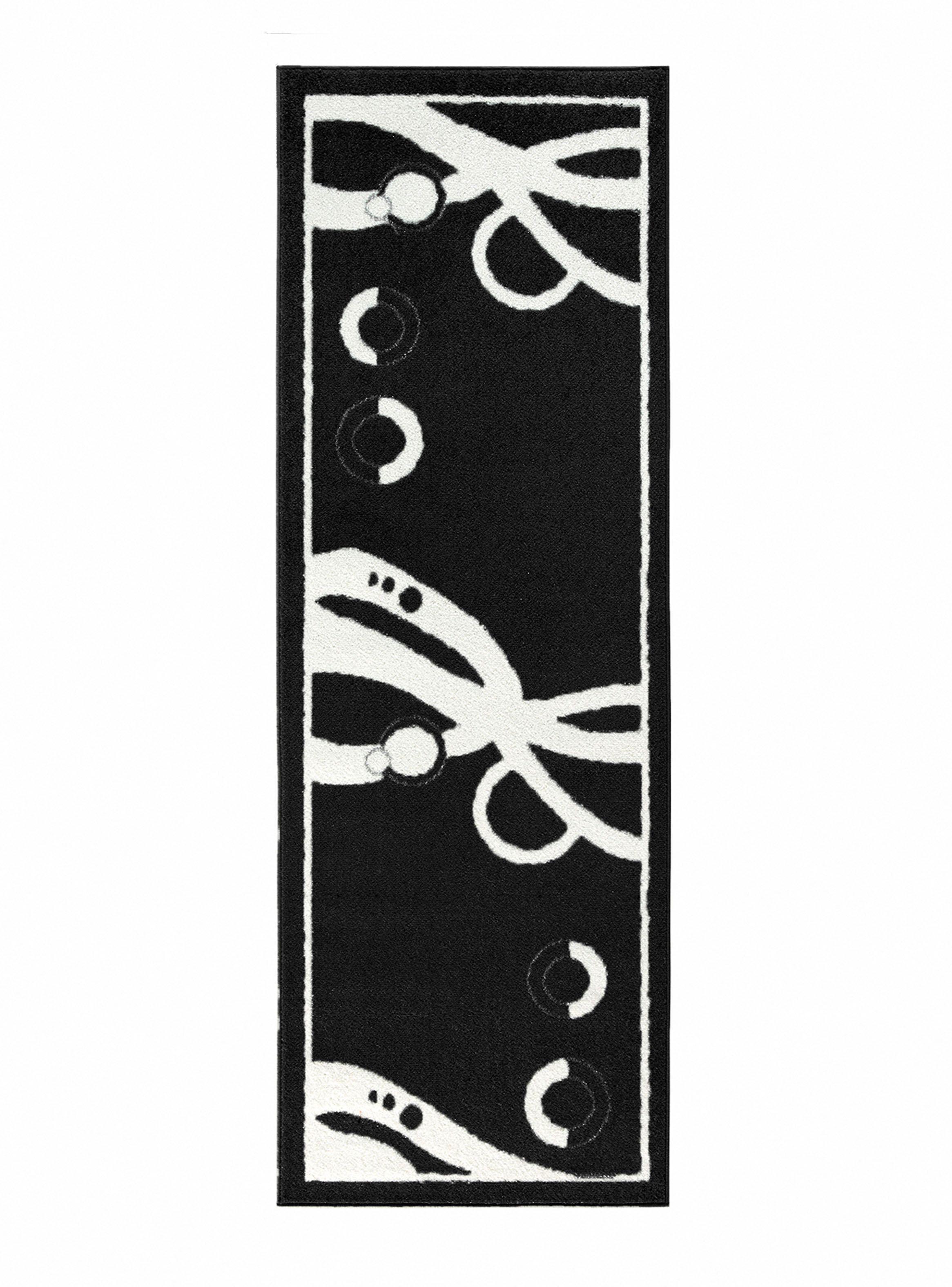 Alfombra Pasillo Amigo Negro 70 x 230 cm Círculos-0