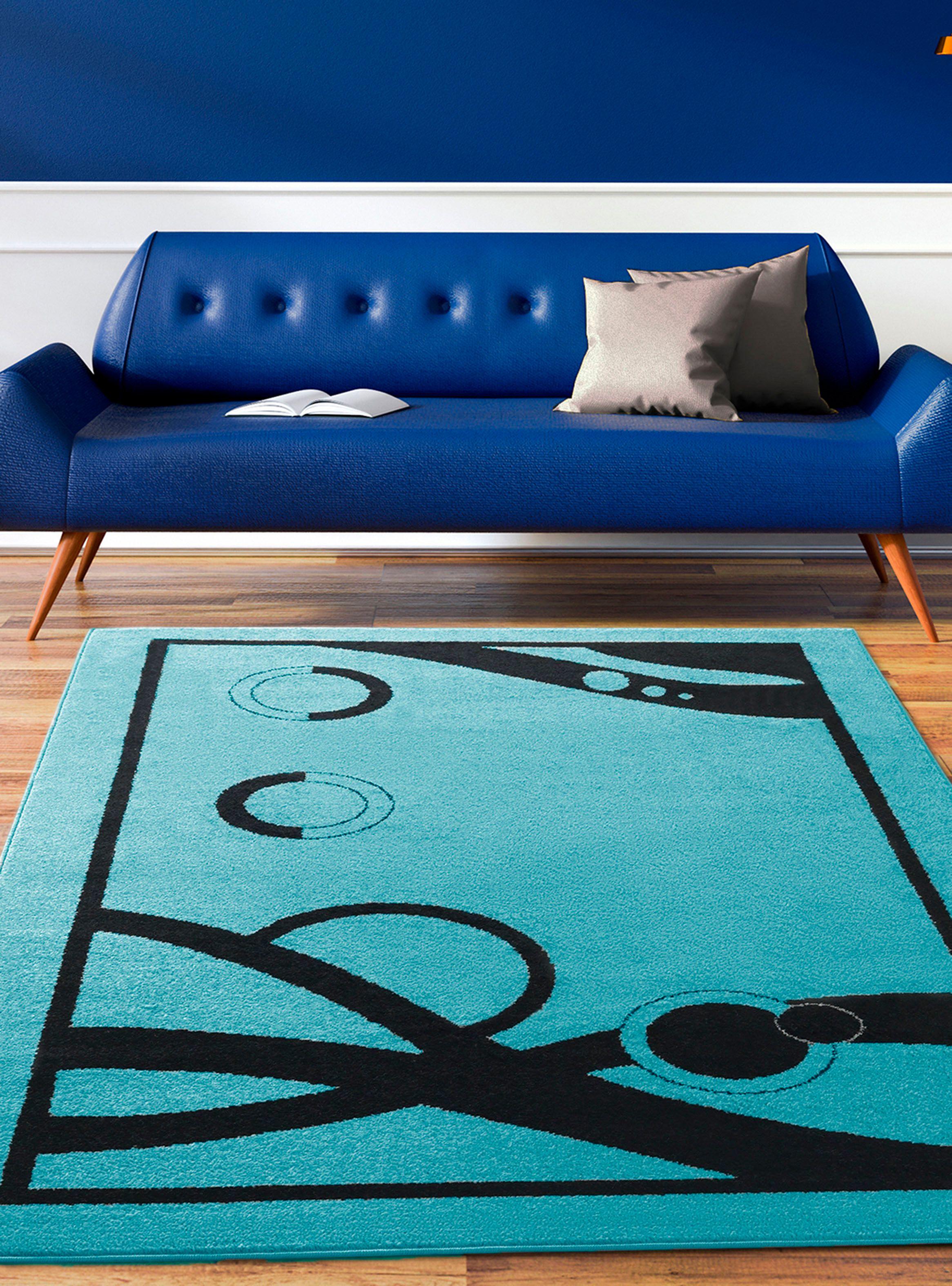 Alfombra Amigo Turquesa 120 x 180 cm Círculos-2