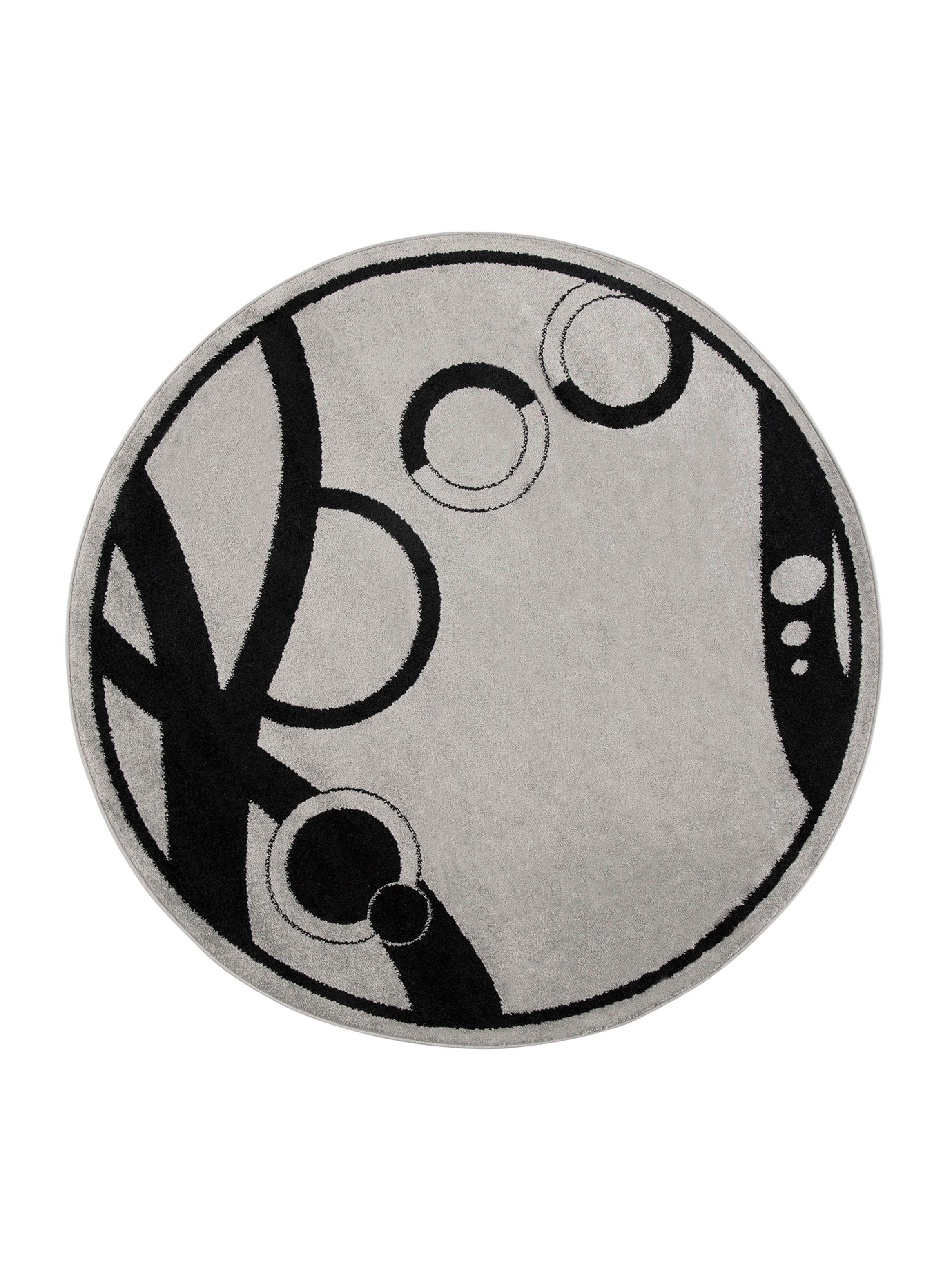 Alfombra 160 x 160 cm Amigo Print Gris-0
