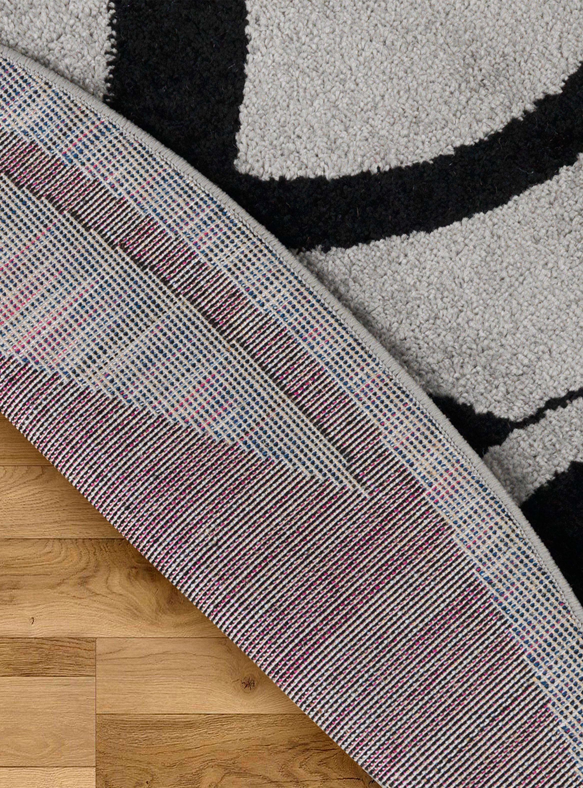 Alfombra 160 x 160 cm Amigo Print Gris-3