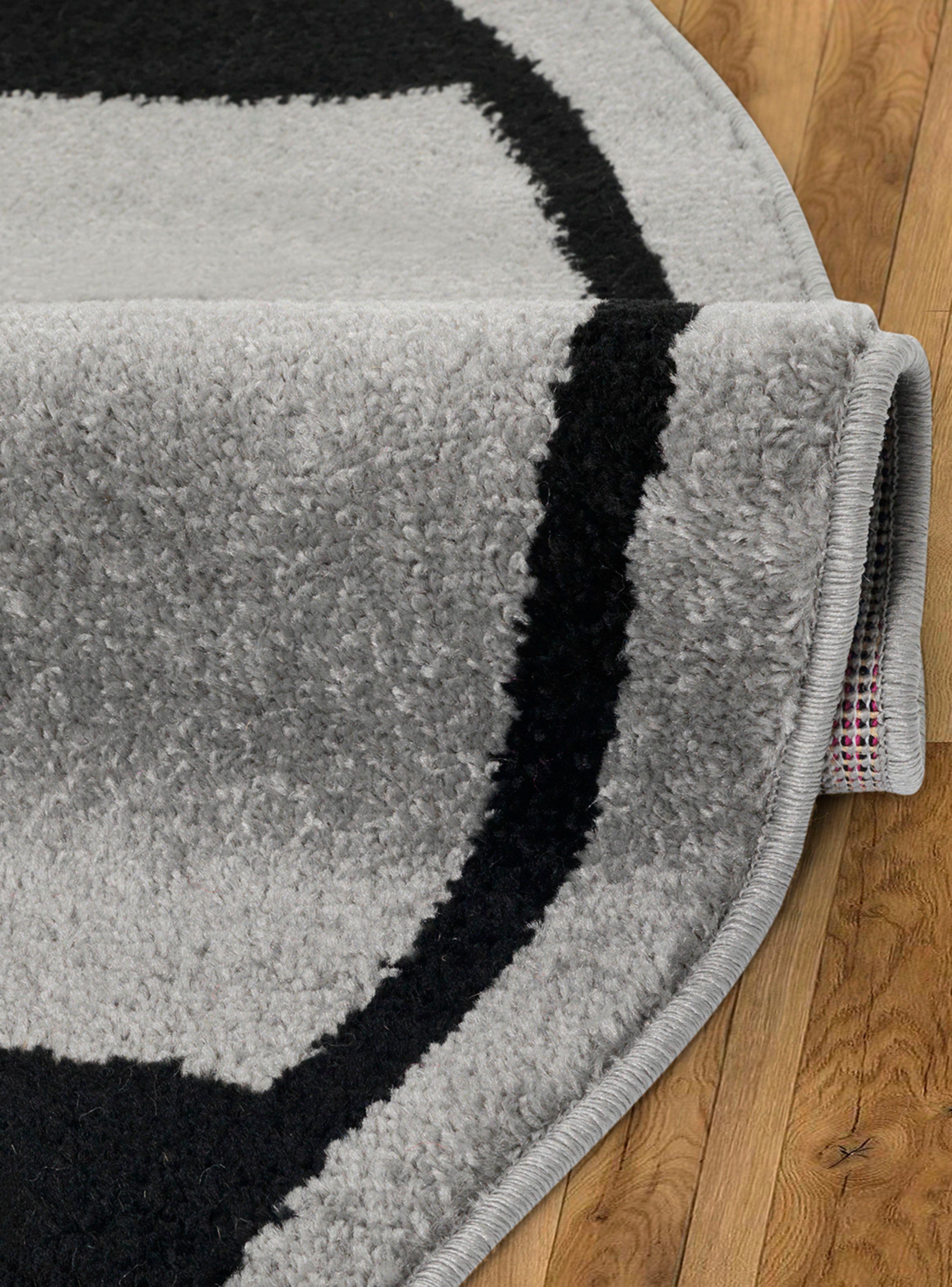 Alfombra 160 x 160 cm Amigo Print Gris-1