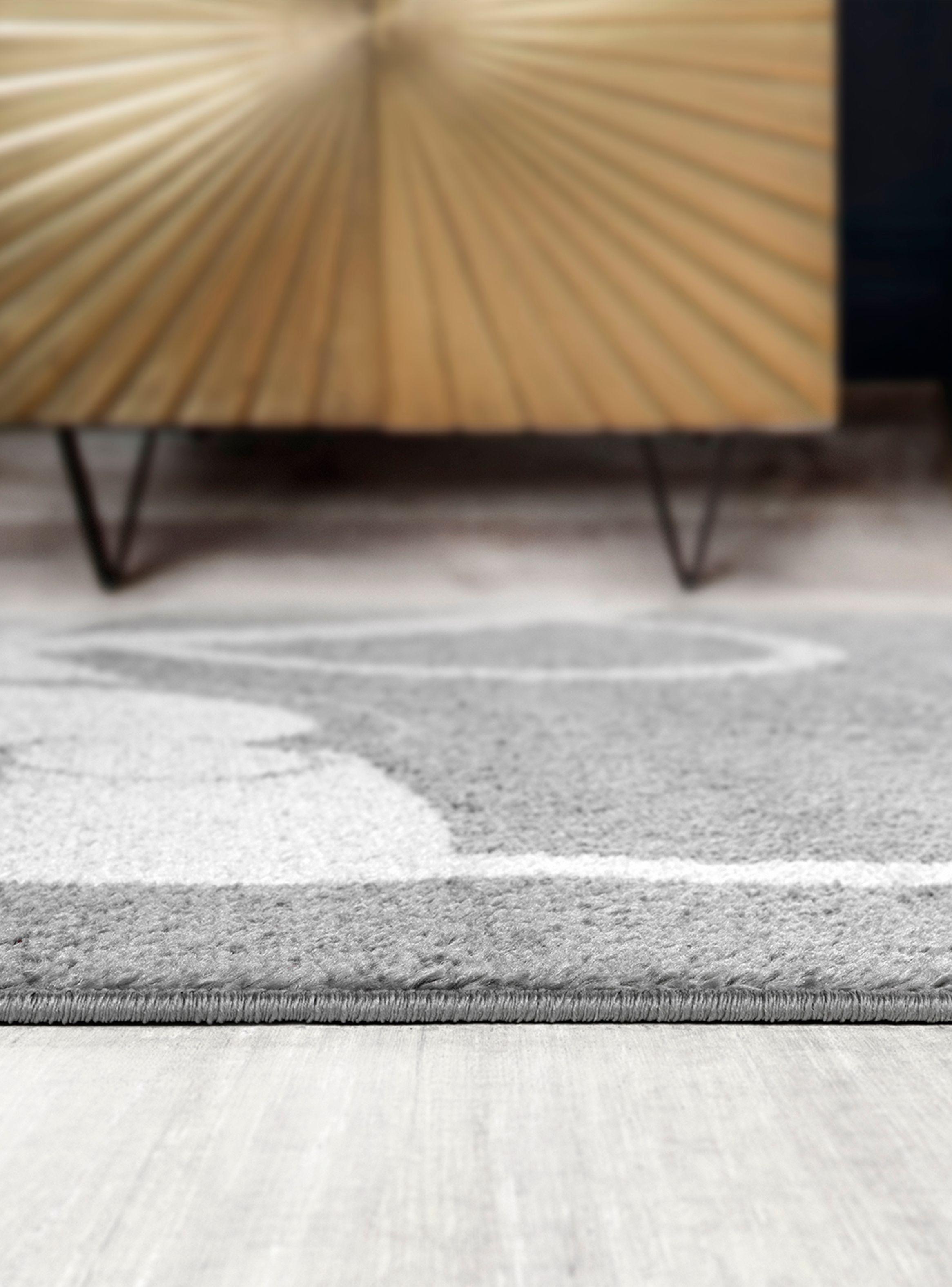 Alfombra 160 x 230 cm Amigo Gris Círculos-5