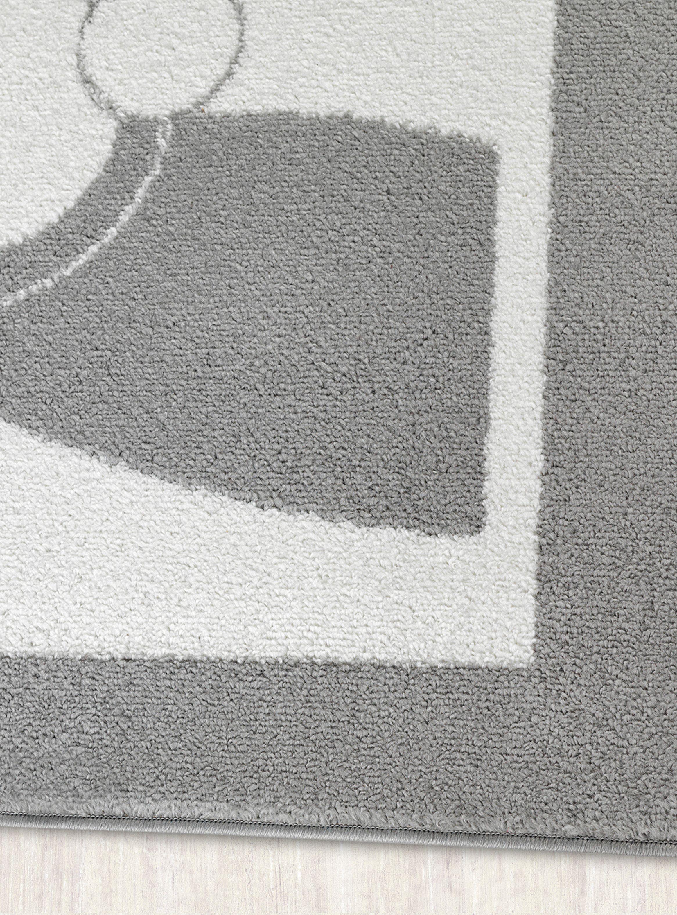 Alfombra 160 x 230 cm Amigo Gris Círculos-3