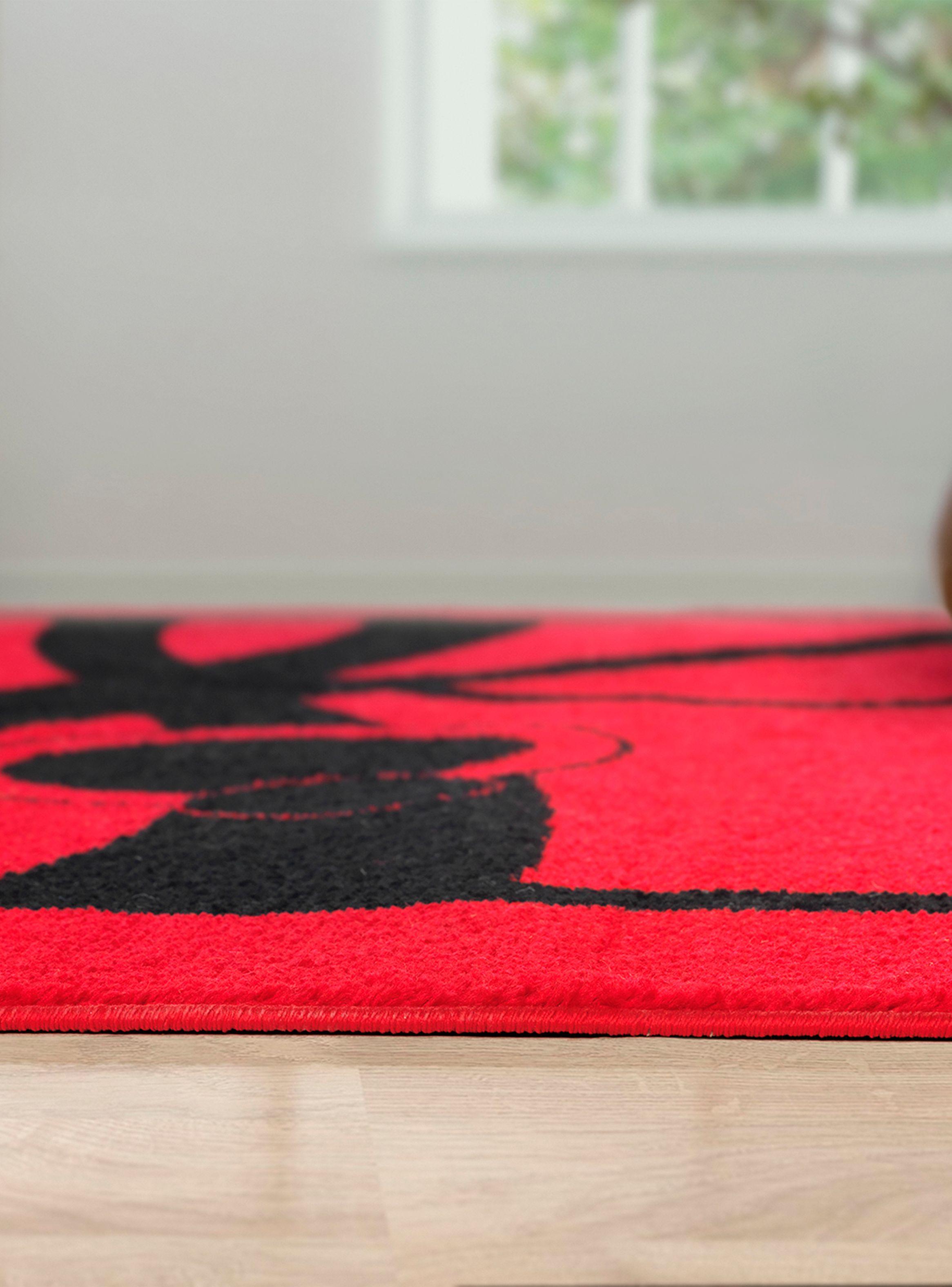 Alfombra 200 x 290 cm Amigo Print Rojo-5