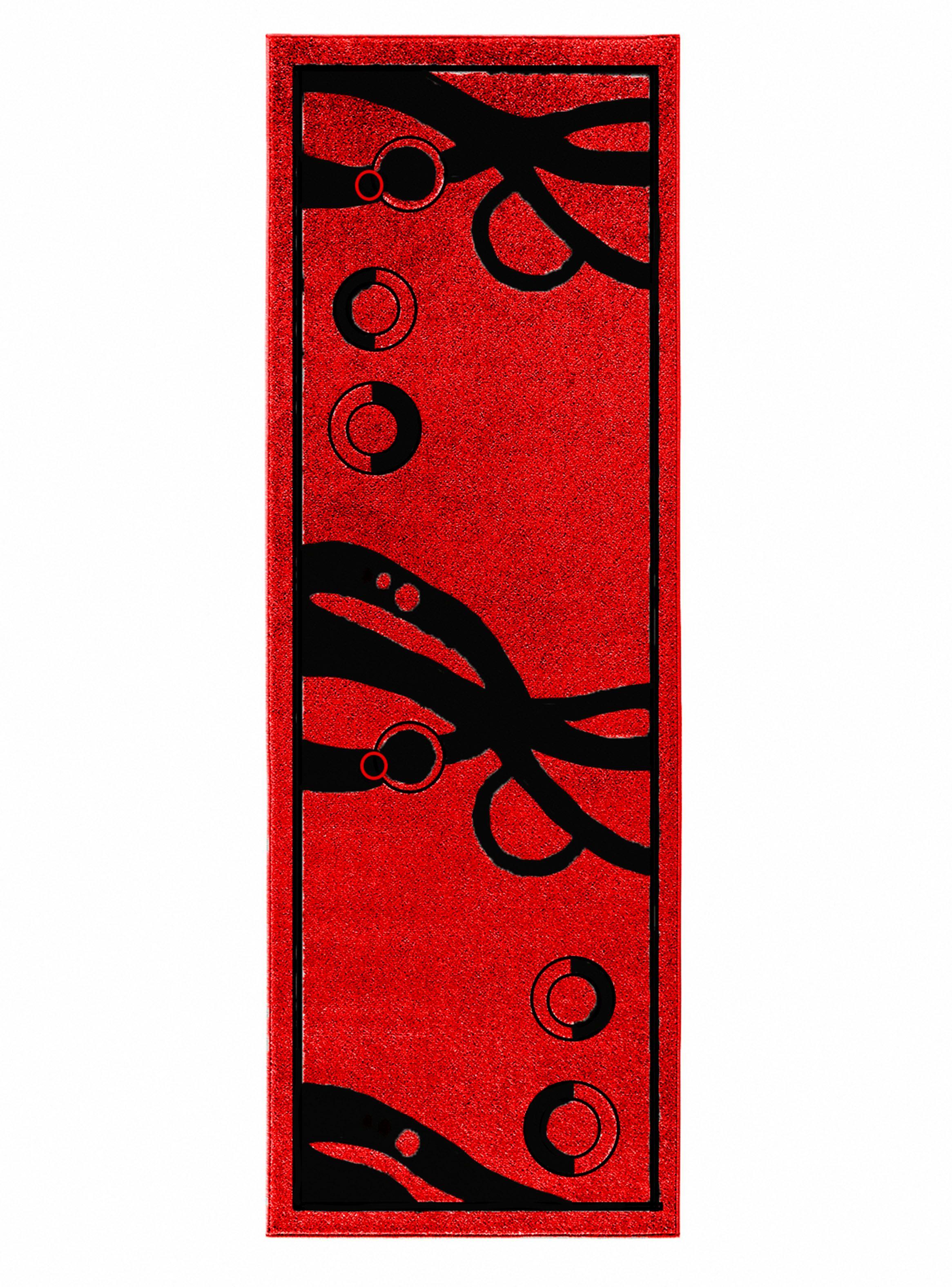 Alfombra Pasillo Amigo Rojo 70 x 230 cm Círculos-0