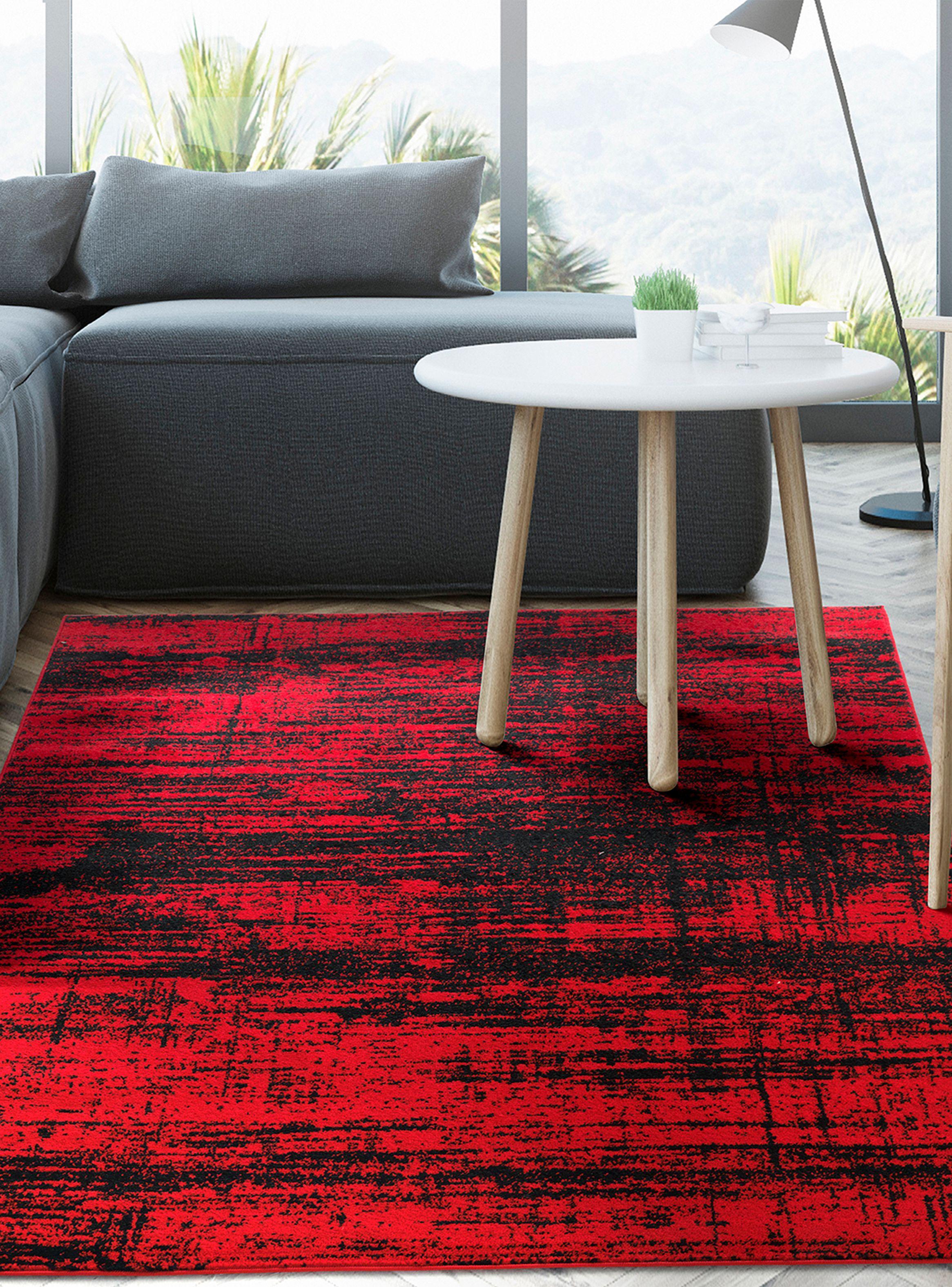 Alfombra 160 x 230 cm Amigo Rojo Texturas-2