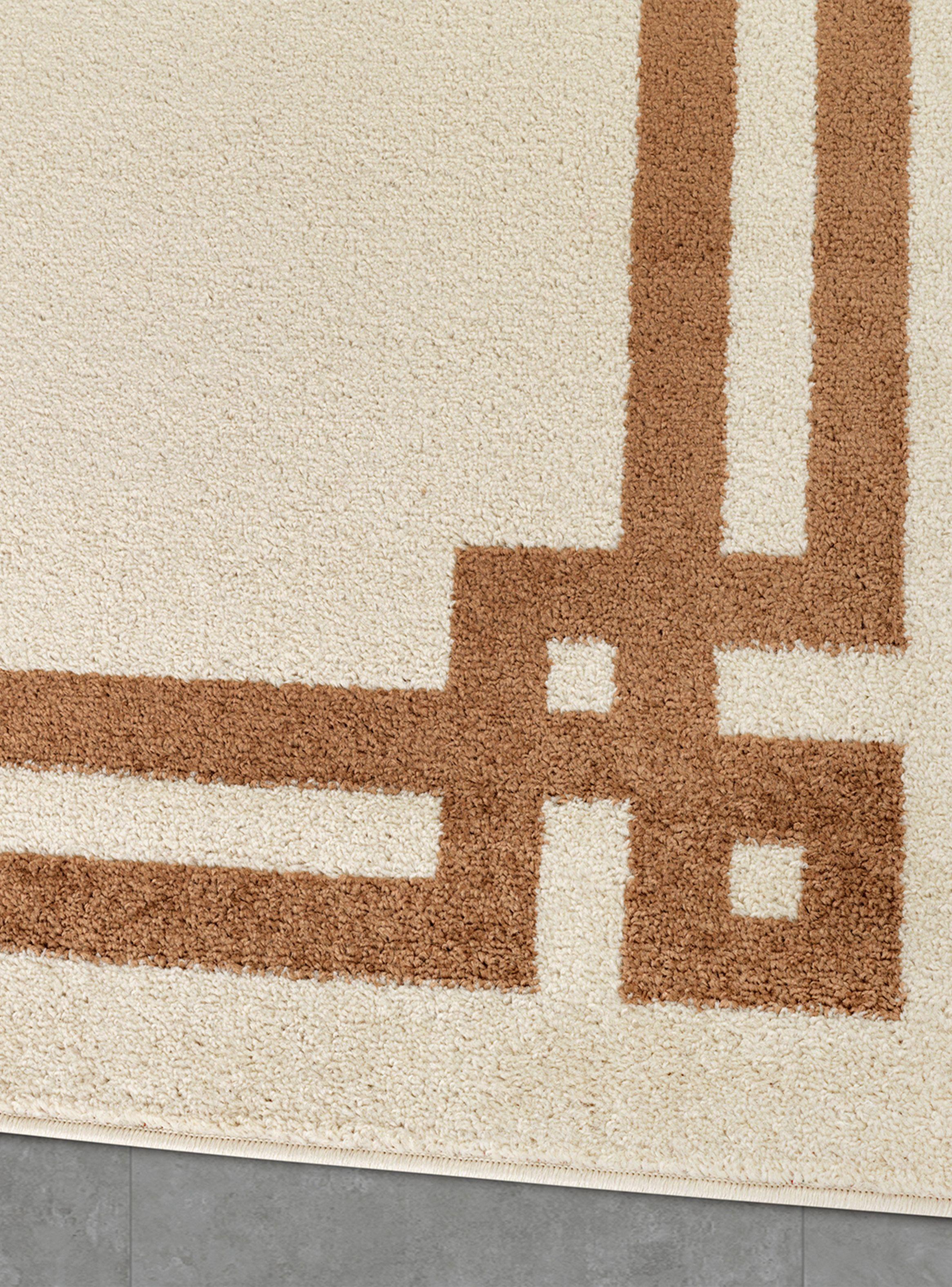 Alfombra 120 x 180 cm Amigo Beige Marco Café-3