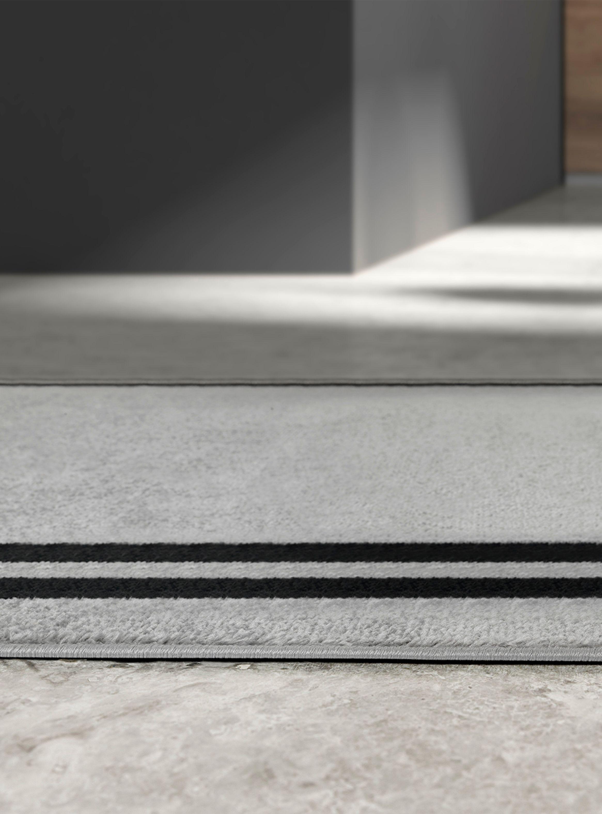Alfombra 200 x 290 cm Amigo Gris Marco Negro-5