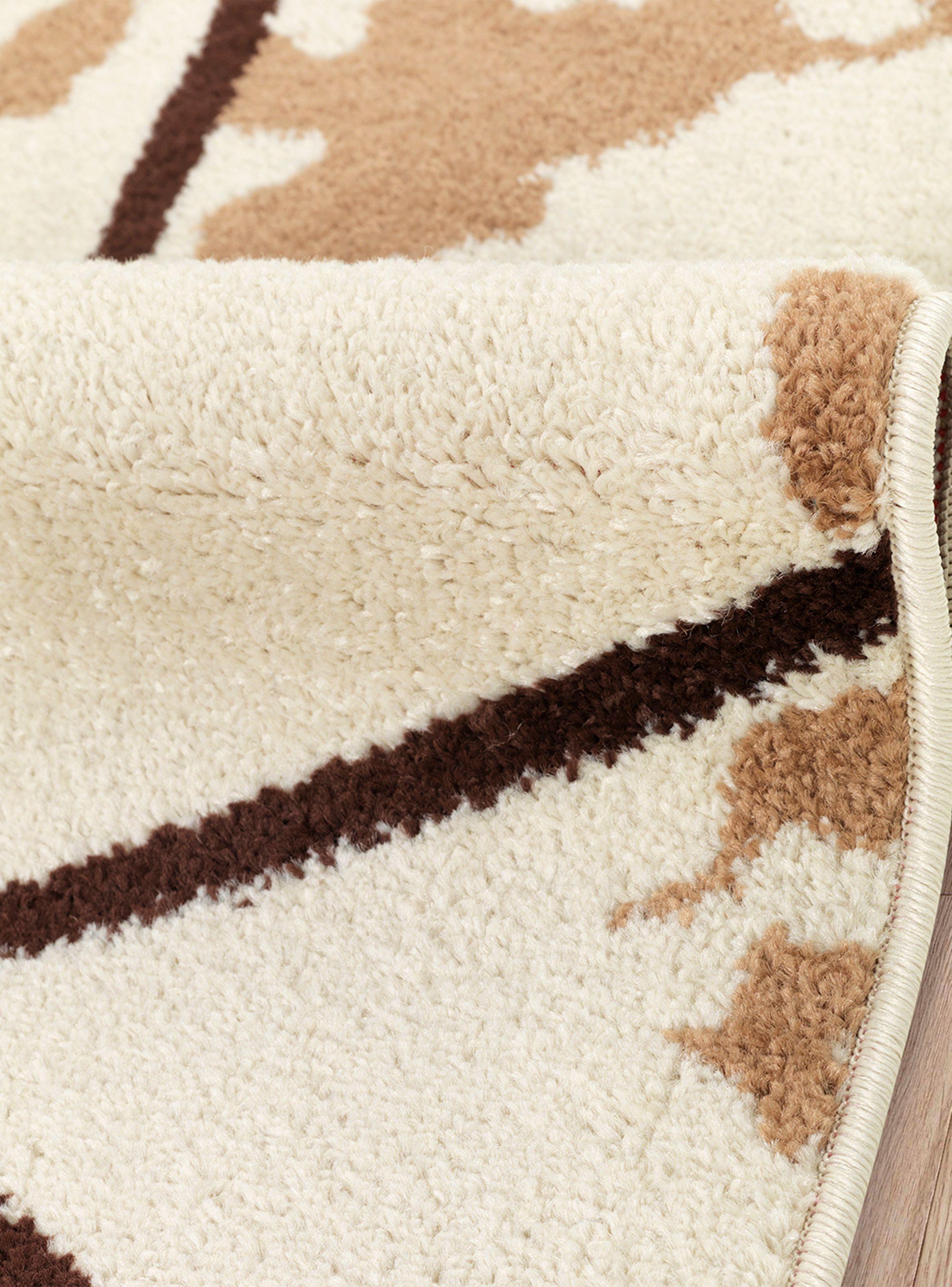 Alfombra 160 x 230 cm Amigo Beige Líneas-1