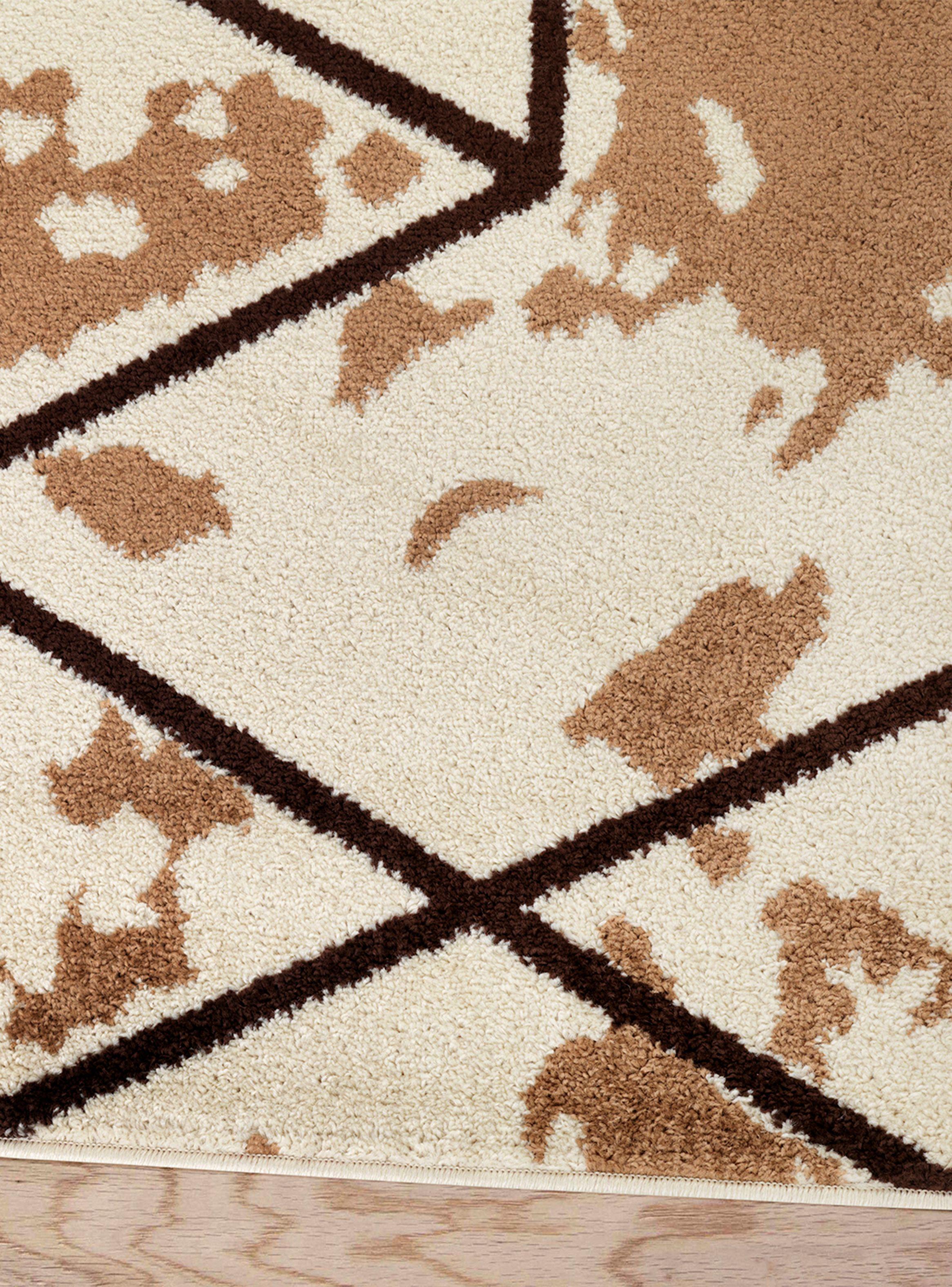 Alfombra 160 x 230 cm Amigo Beige Líneas-3