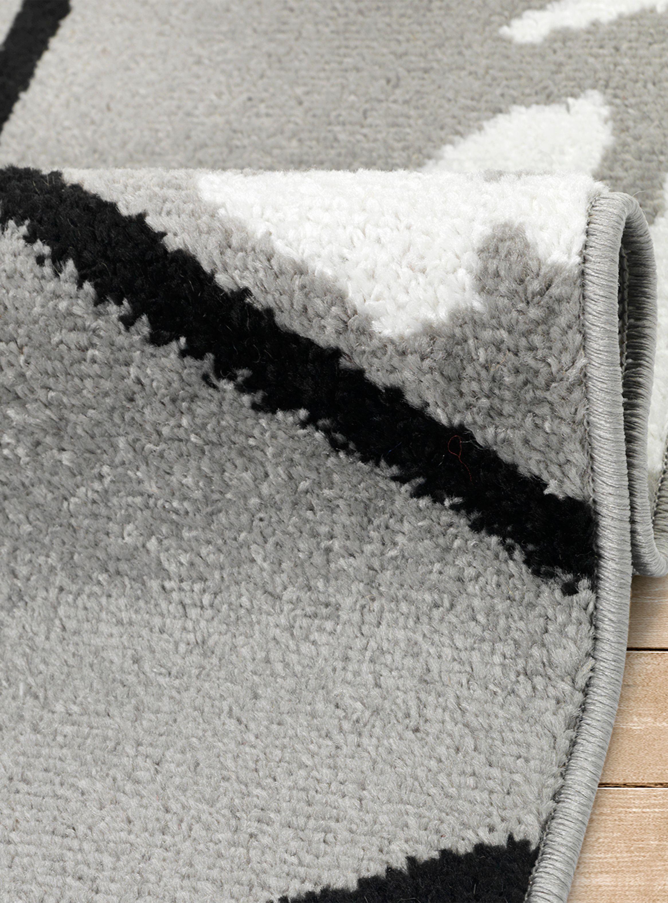 Alfombra 240 x 305 cm Amigo Gris Líneas Geométricas-1