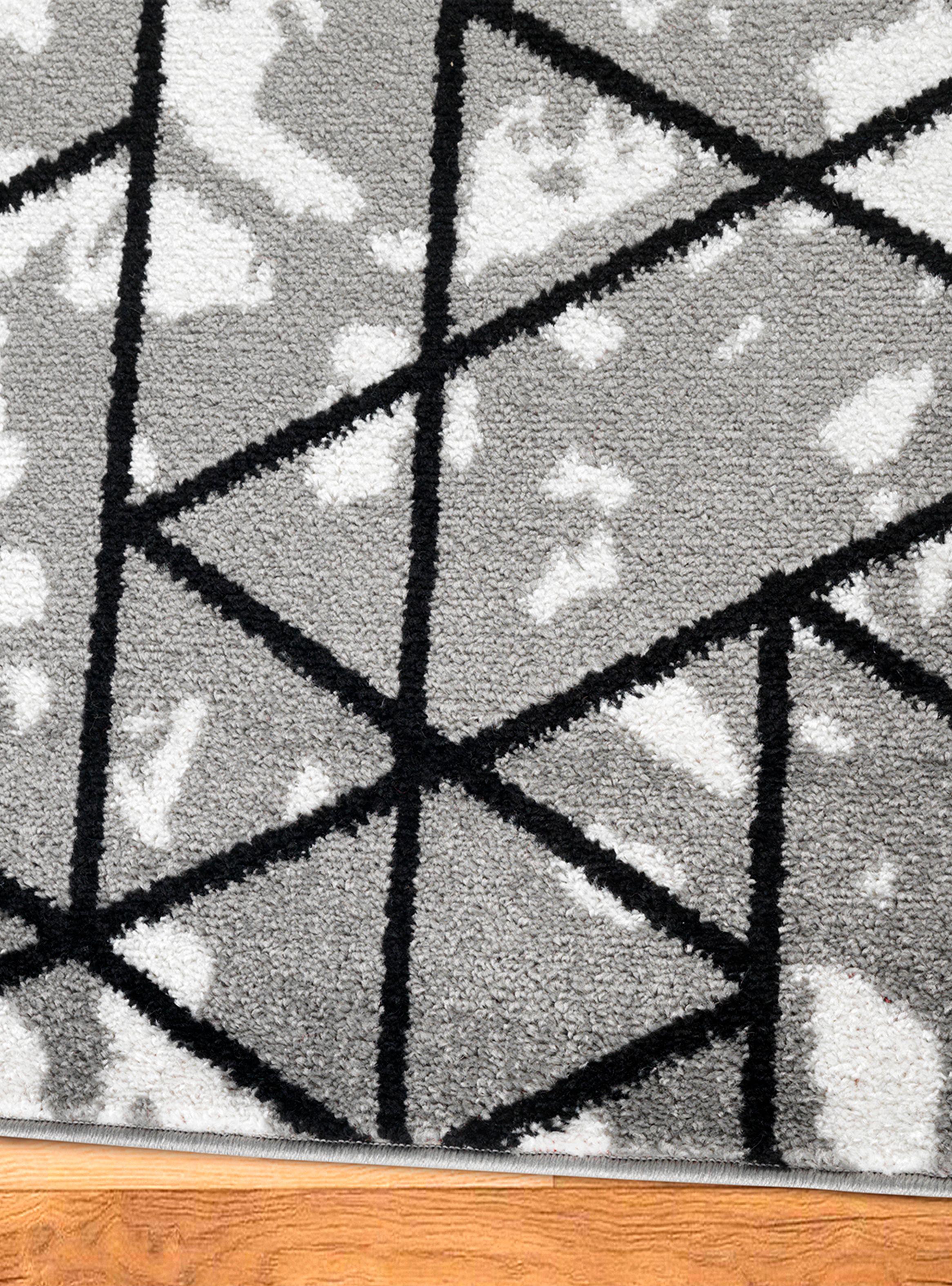 Alfombra Pasillo 70 x 230 cm Amigo Gris Líneas-3