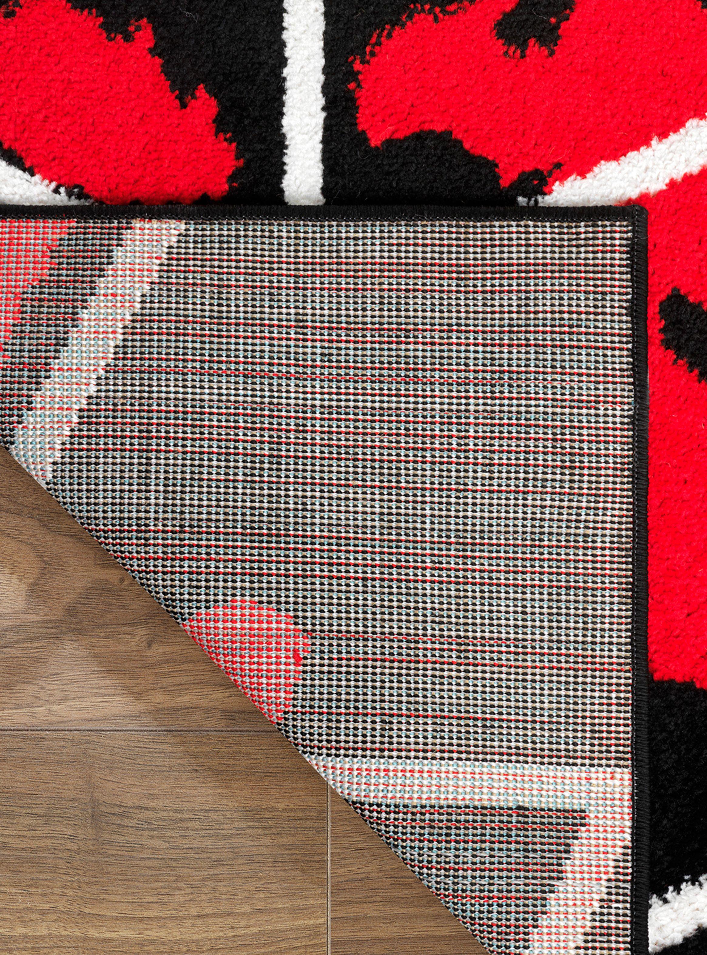 Alfombra 160 x 230 cm Amigo Rojo Líneas-4