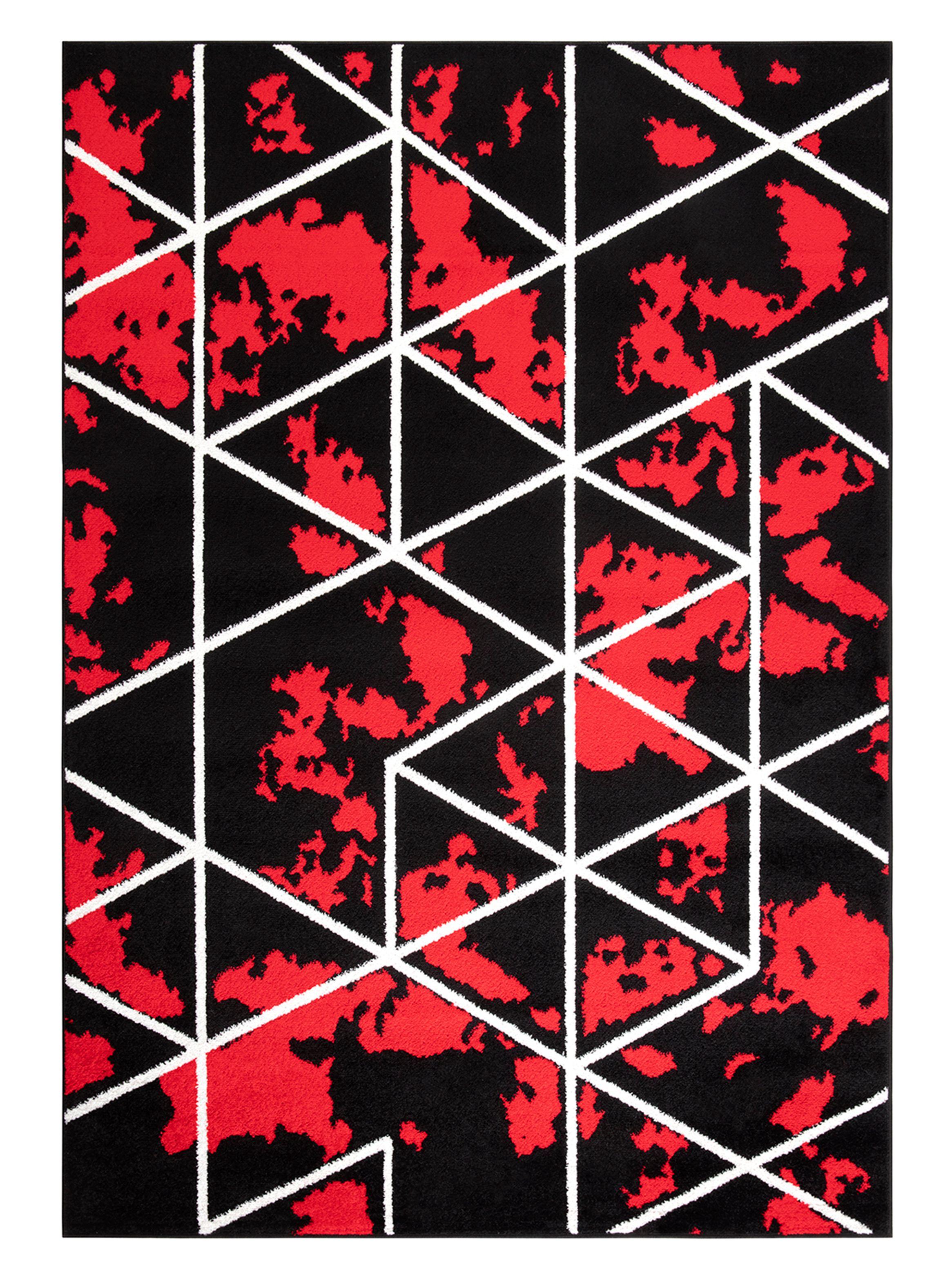 Alfombra 200 x 290 cm Amigo Rojo Líneas-0