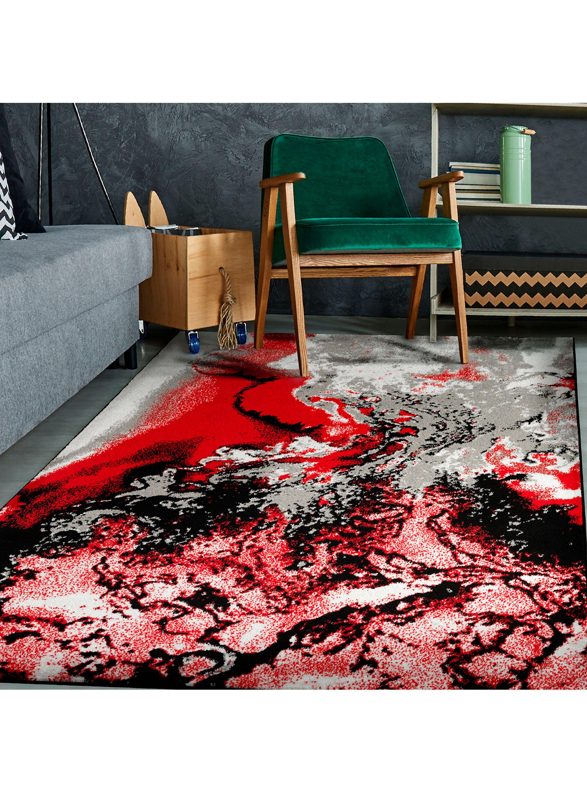 Alfombra 160 x 230 cm Amigo Rojo Contraste-2