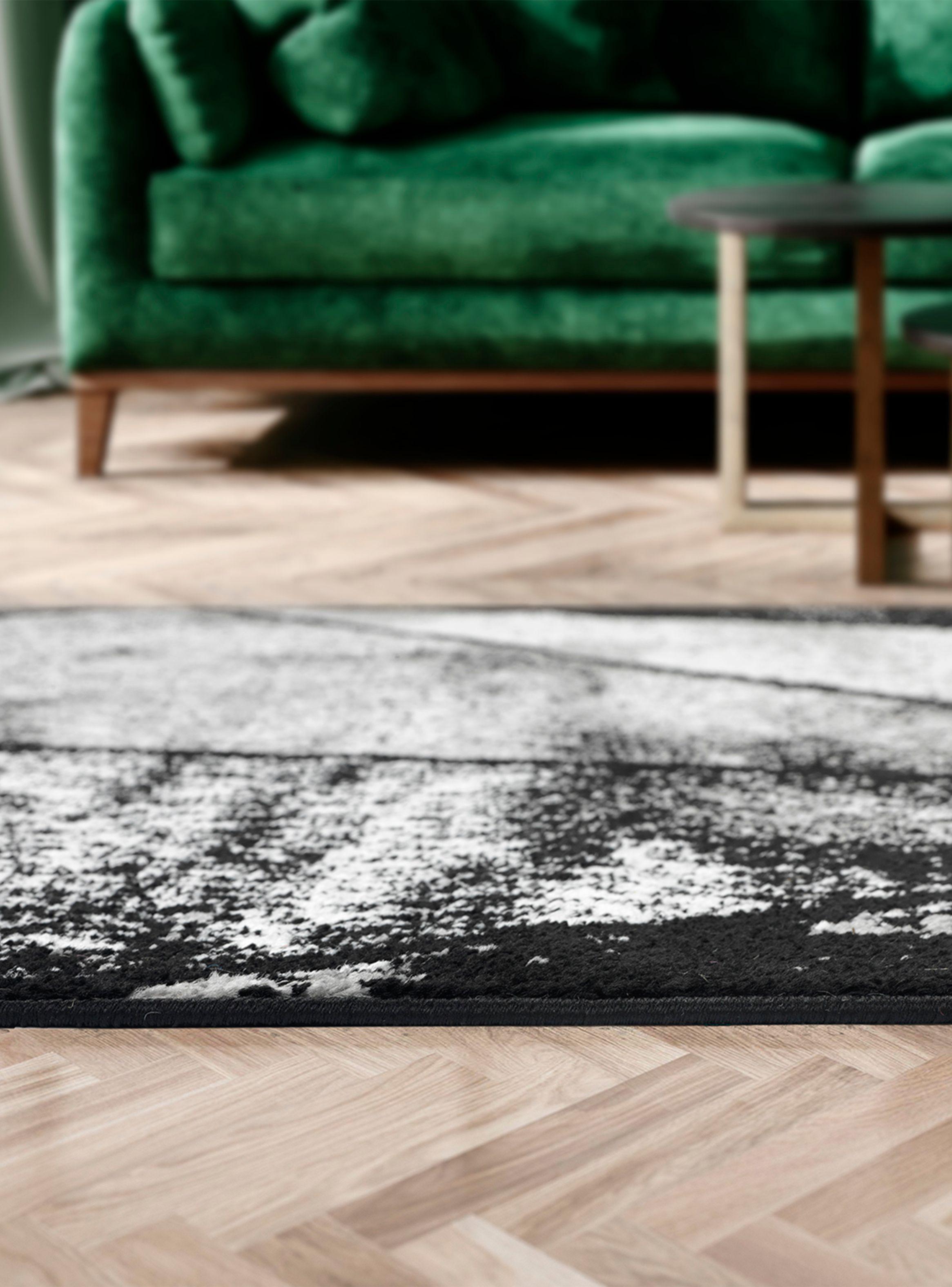 Alfombra 120 x 180 cm Amigo Gris Líneas Escalenos-5