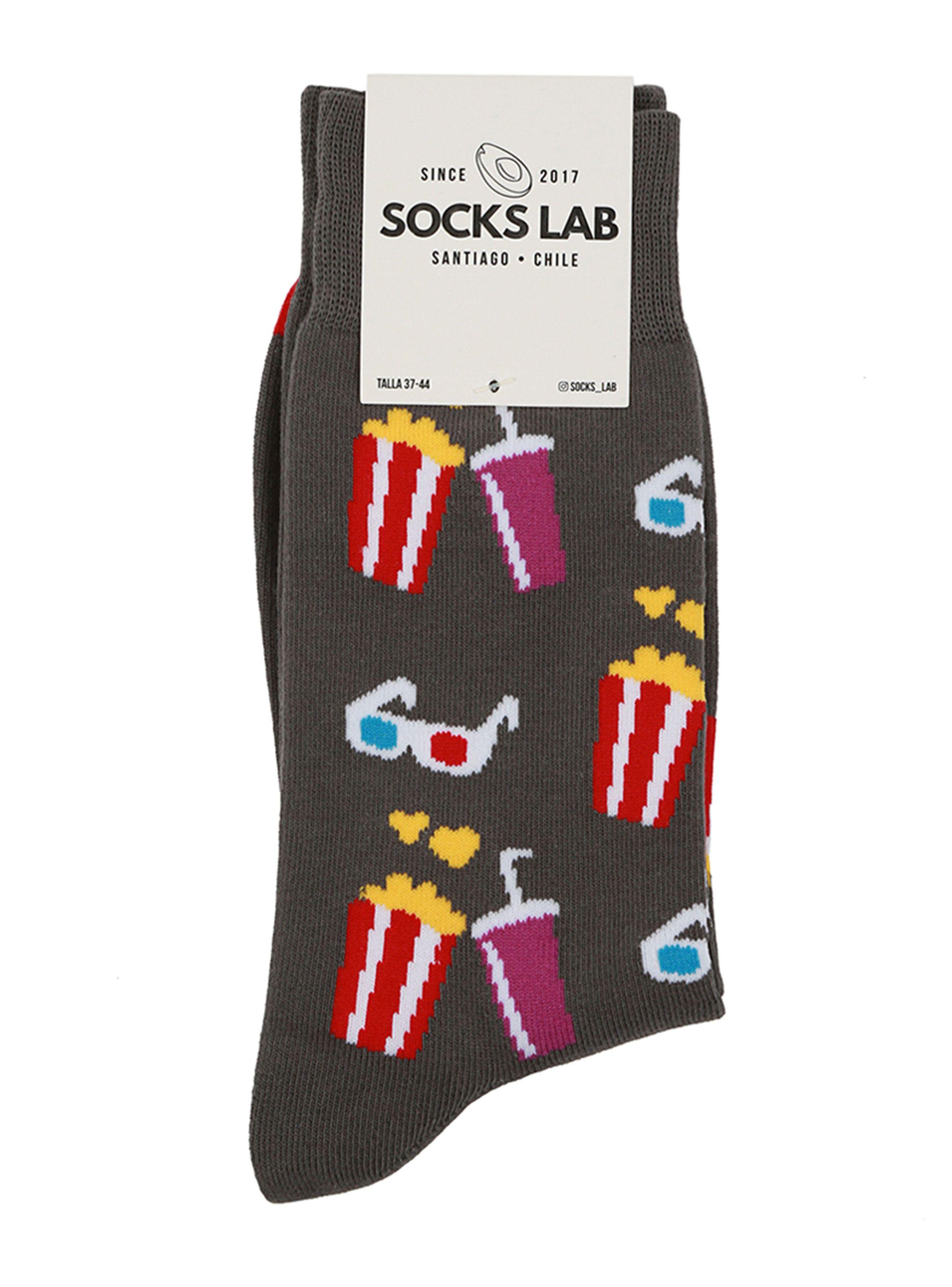 Calcetín Socks Lab Cine Gris-1