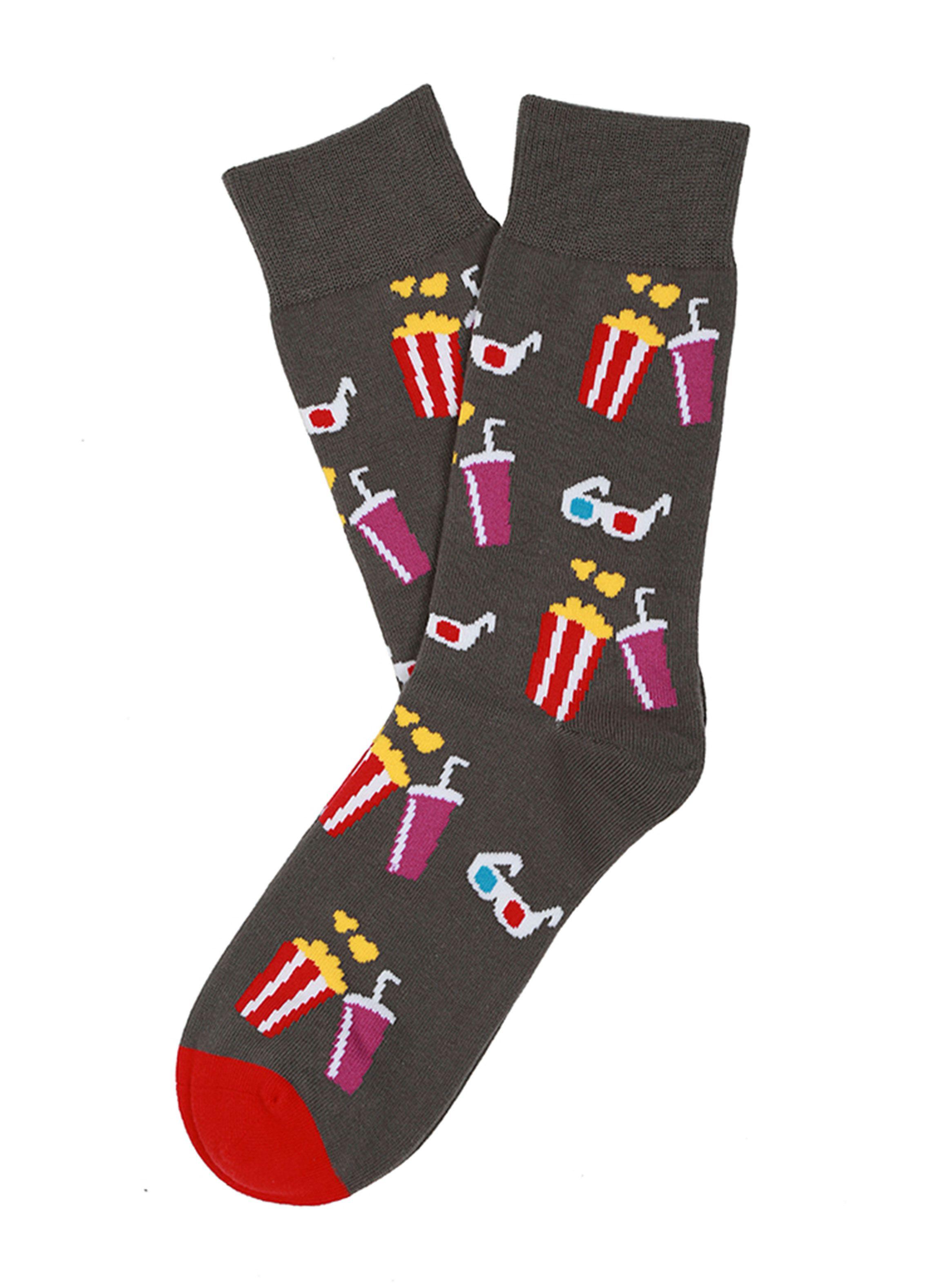 Calcetín Socks Lab Cine Gris-0