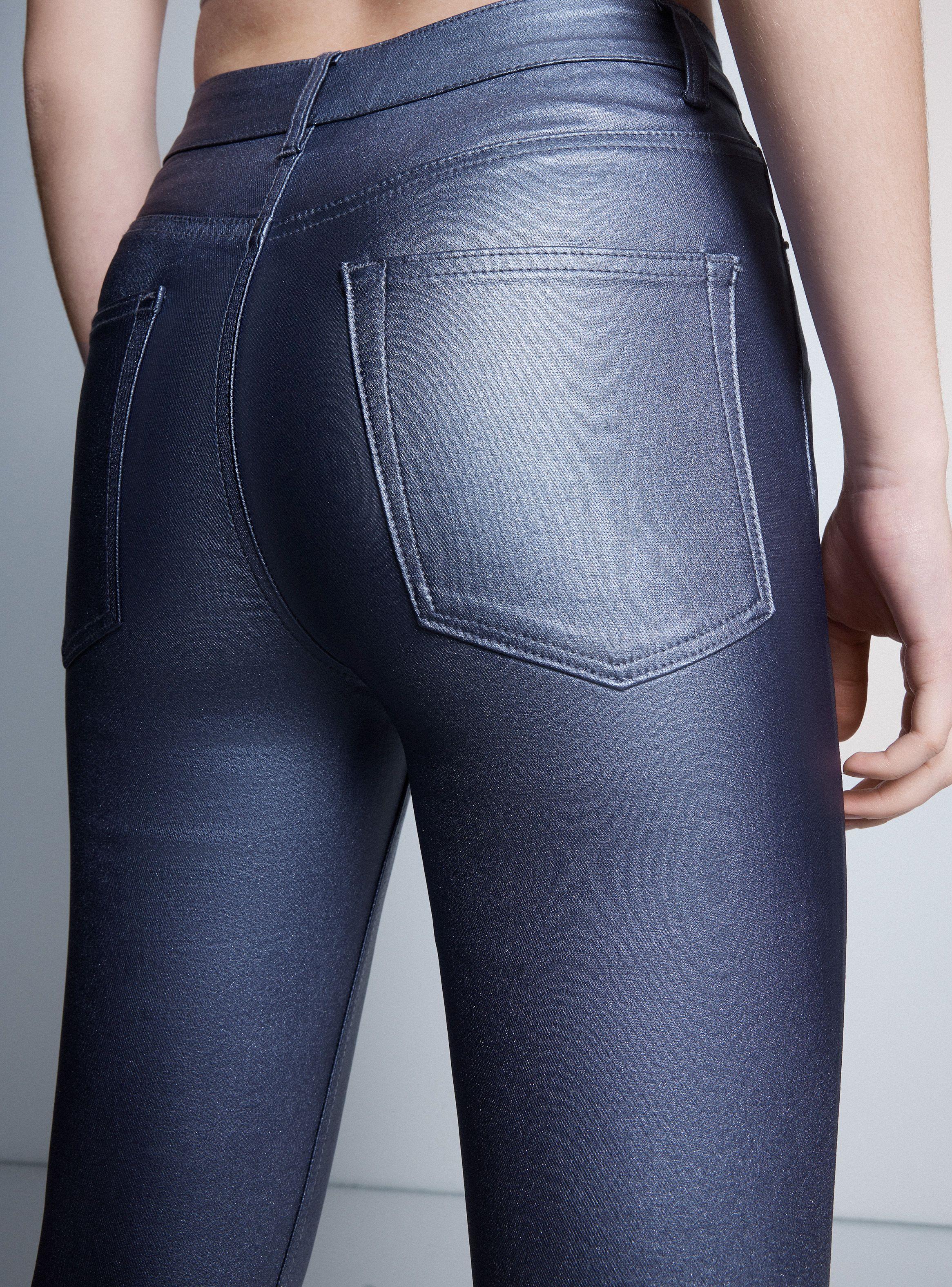 Jeans Skinny Efecto Piel Metalizado-3