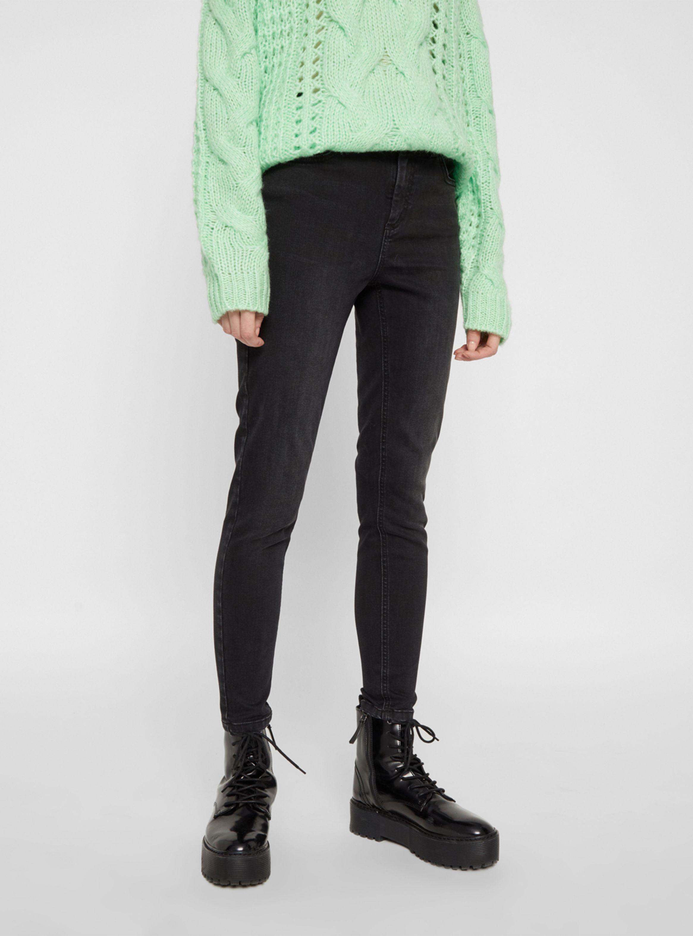 Jeans Skinny Basic Tiro Alto Clásico-0